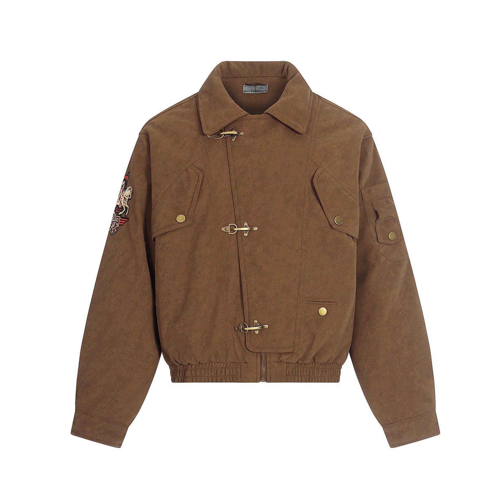 Japanese Brand Fireman Clasp Canvas Embroidered Padded Jacket Size US M / EU 48-50 / 2 - 1 Thumbnail