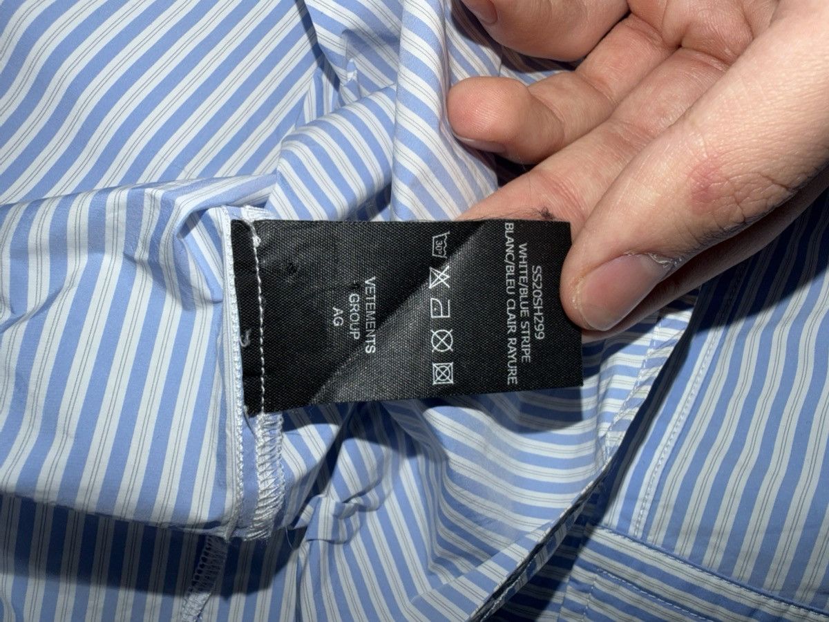 Vetements Vetements Pinstripe Plastic Shirt Size US XS / EU 42 / 0 - 9 Thumbnail