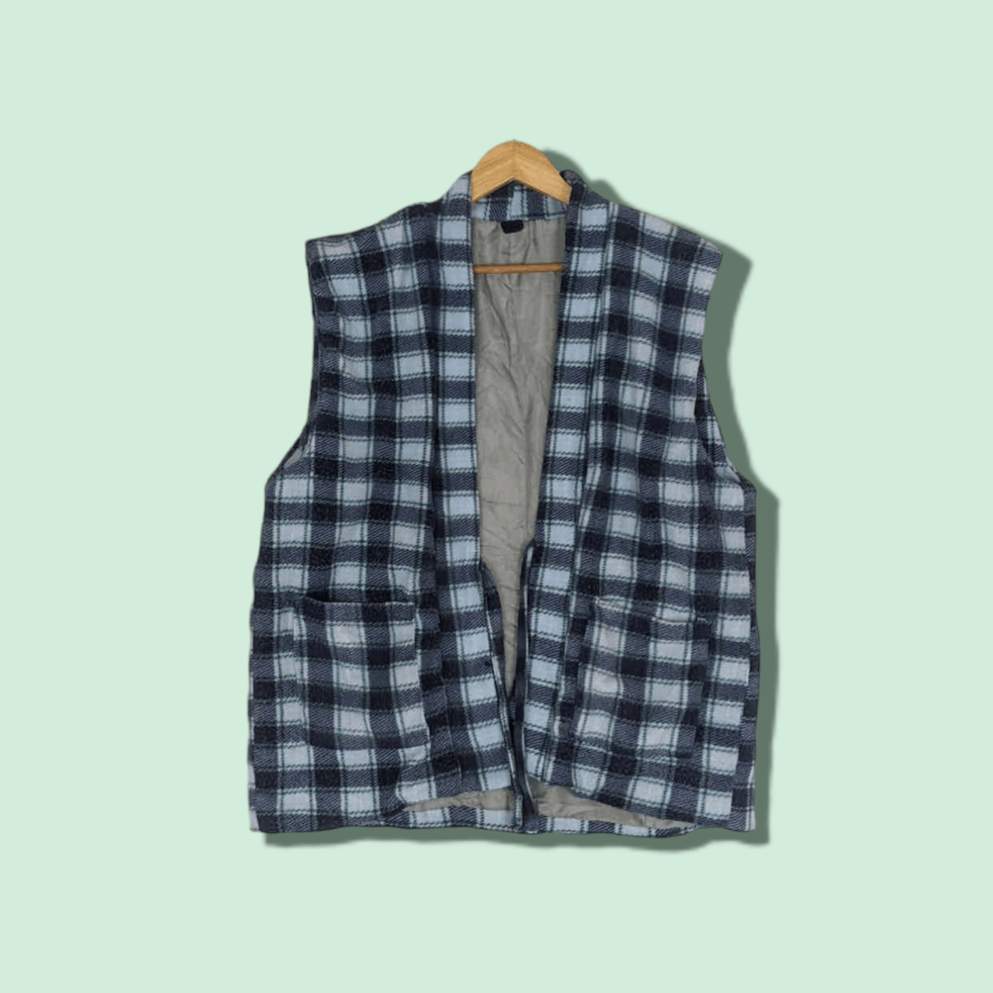Japanese Brand JAPAN Vintage Monogram Nice Design Fleece Kimono Vest Size US M / EU 48-50 / 2 - 1 Thumbnail