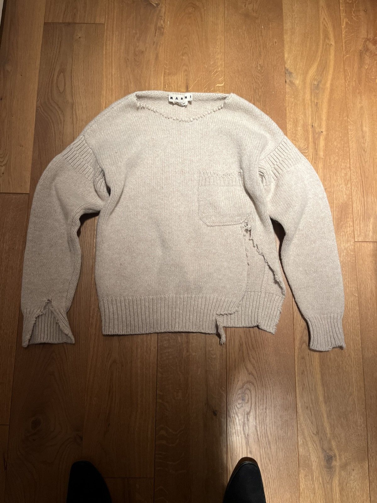Marni Marni Destroyed Knit Sweater Size US M / EU 48-50 / 2 - 1 Thumbnail