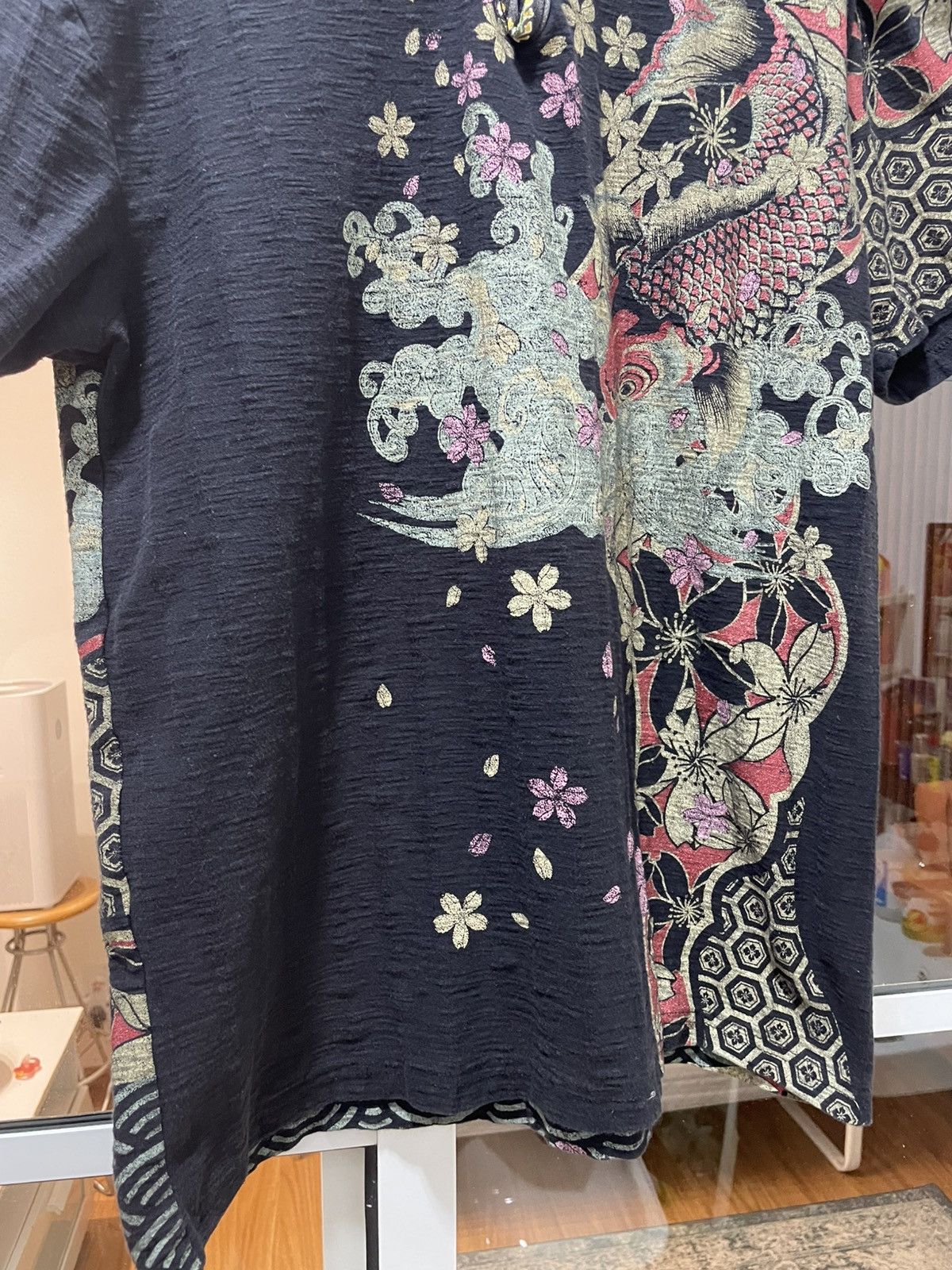 Karakuri Tamashii Vintage Karakuri Tamashi Embroidery Fish Koi Tee (Loopwheel) Size US M / EU 48-50 / 2 - 5 Thumbnail