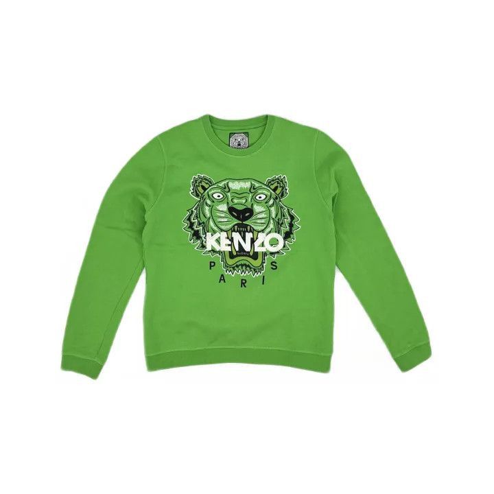 Kenzo Kenzo Casual Green Tiger Graphic Sweatshirt -2507 Size US M / EU 48-50 / 2 - 2 Thumbnail