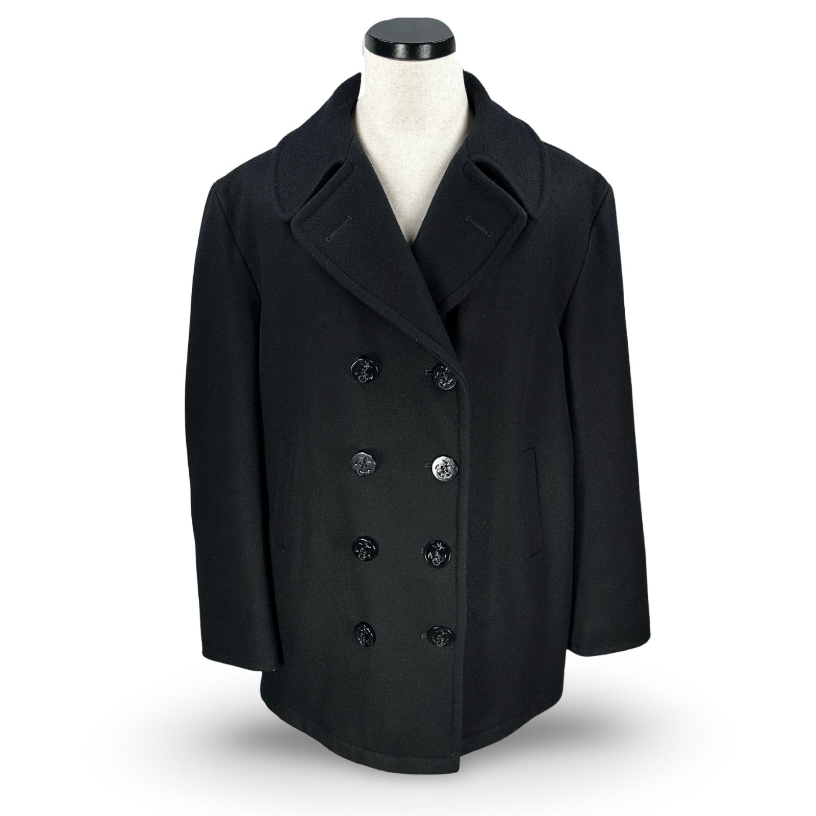 Sterlingwear Sterlingwear Peacoat Men’s 44R Navy Blue Wool Quilted Lined Size US L / EU 52-54 / 3 - 1 Thumbnail