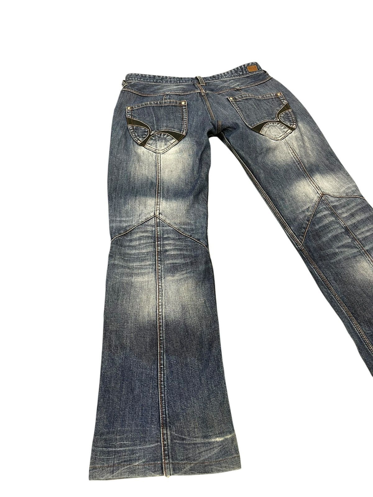 Japanese Brand Slim Slight Flare Jeans Nicole Club Distress Boot Cut 2🟦4 Size US 31 - 1 Thumbnail