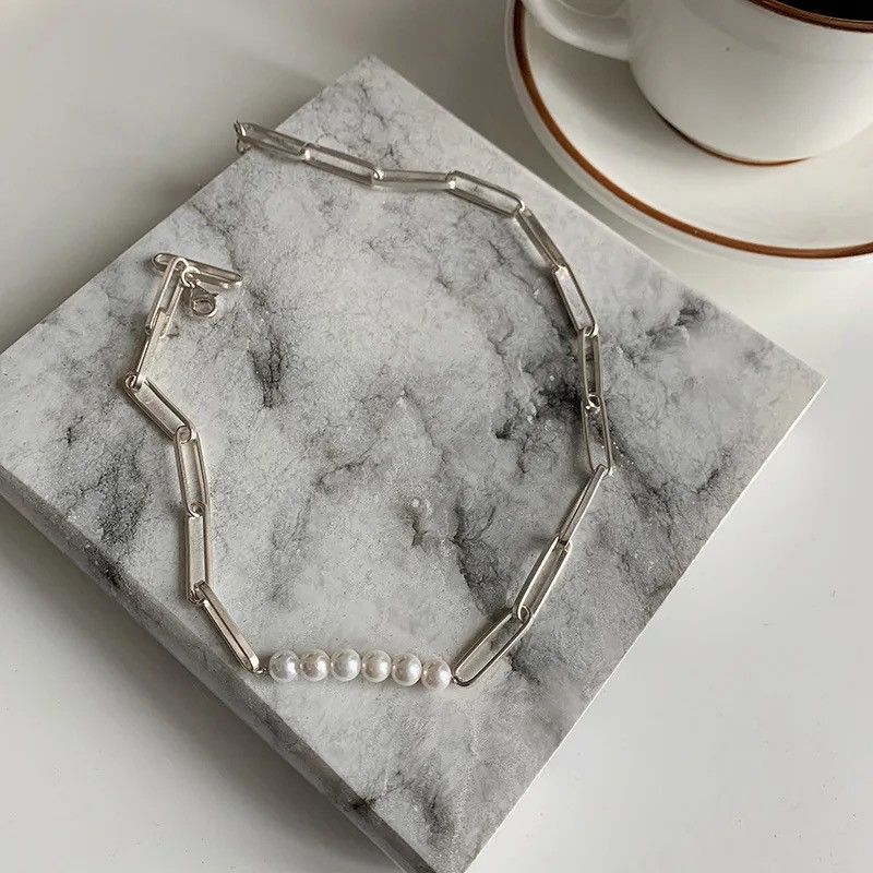 Jewelry Paper Clip Bead Necklace Size ONE SIZE - 2 Thumbnail