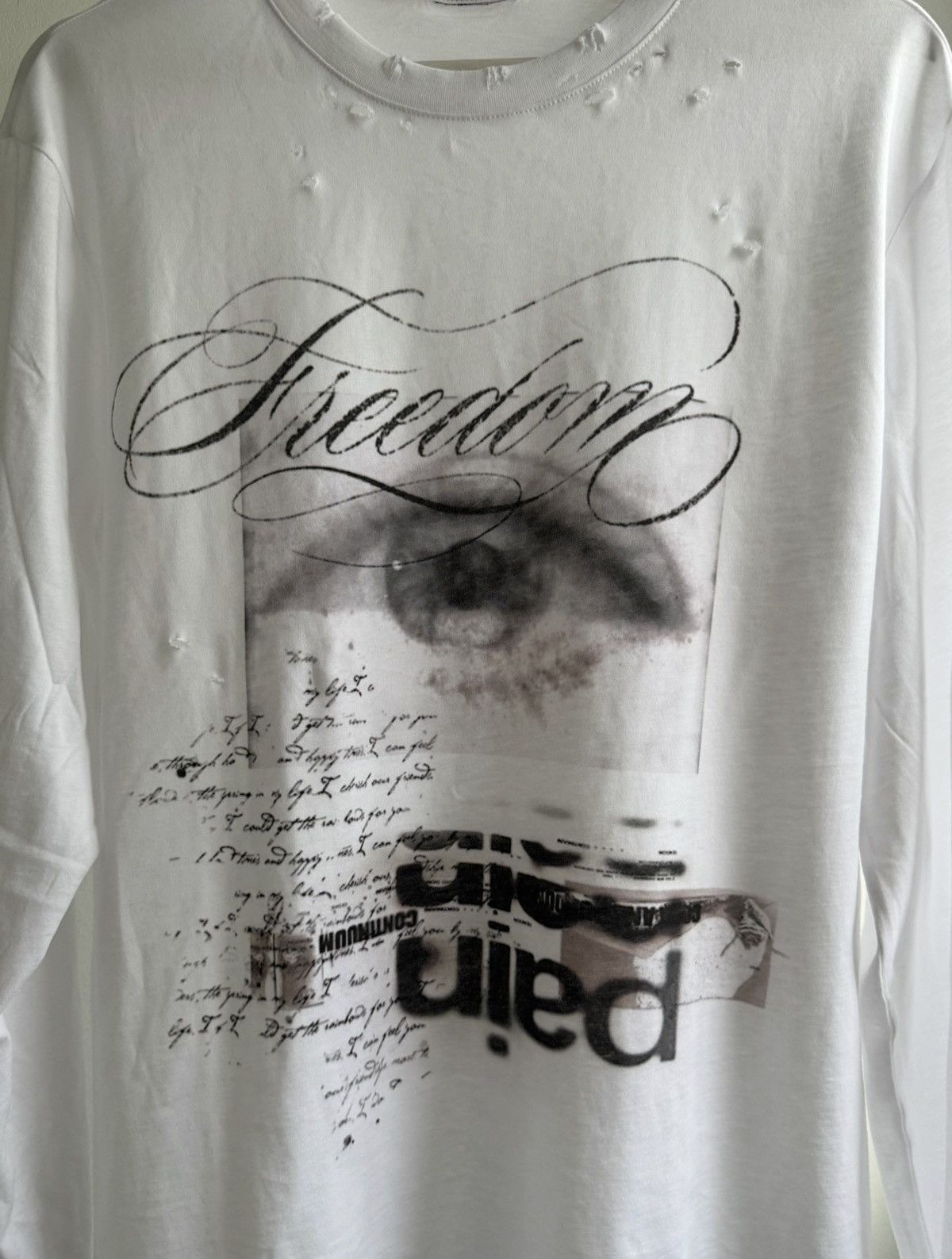 Vision Streetwear white opium baggy longsleeve distressed archive streetwear Size US M / EU 48-50 / 2 - 3 Thumbnail