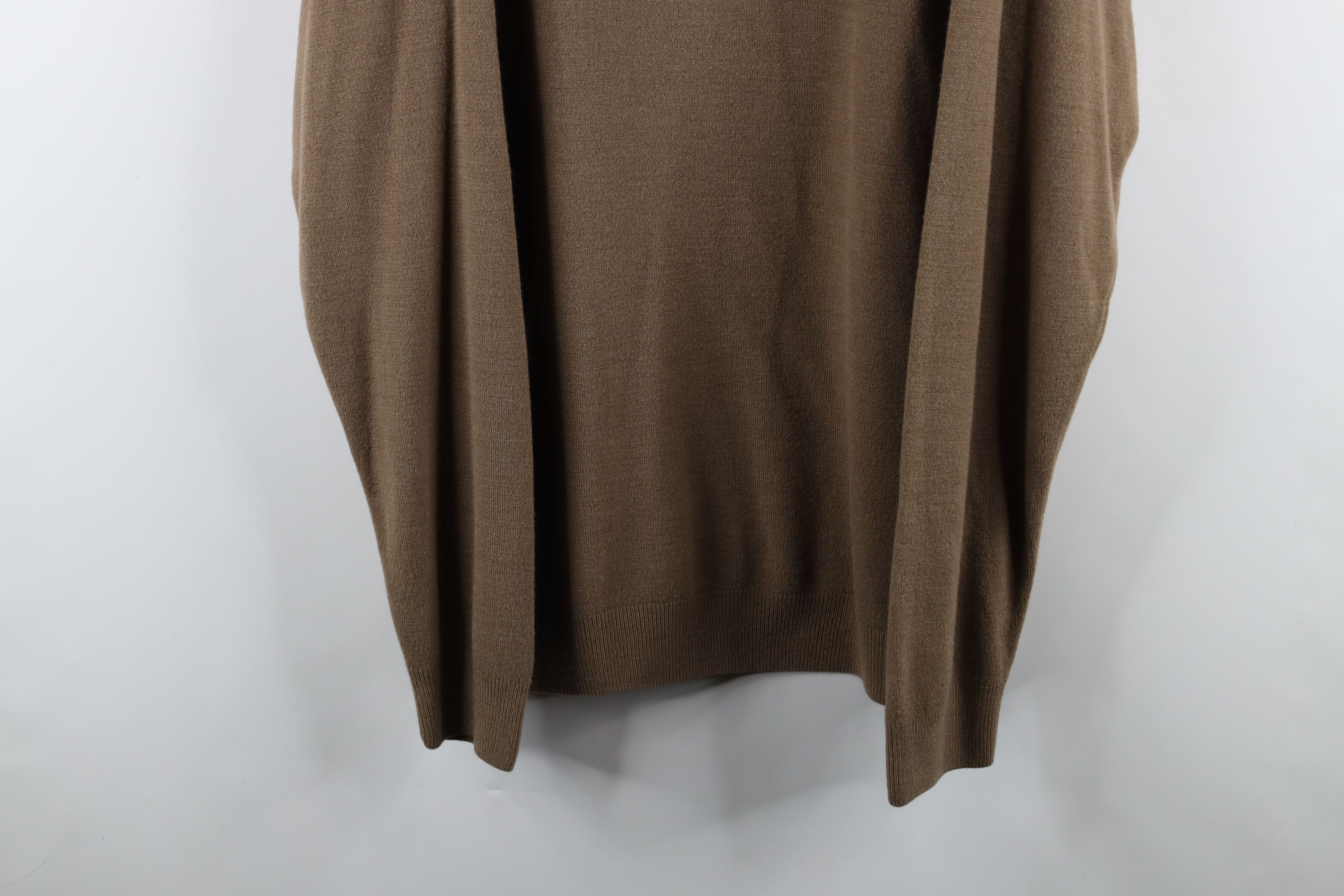 Vintage Vintage 70s Streetwear Faded Blank Knit V-Neck Sweater Brown Size US XL / EU 56 / 4 - 3 Thumbnail