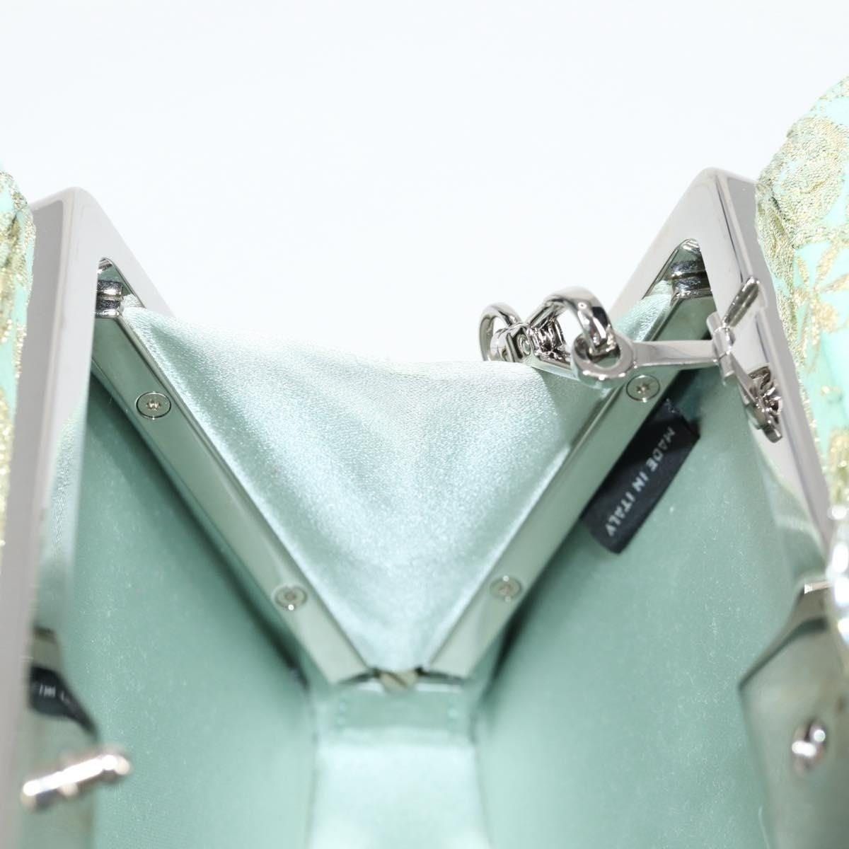 Miu Miu Miu Miu Cotton Chain Shoulder Bag Light Blue Size ONE SIZE - 15 Thumbnail