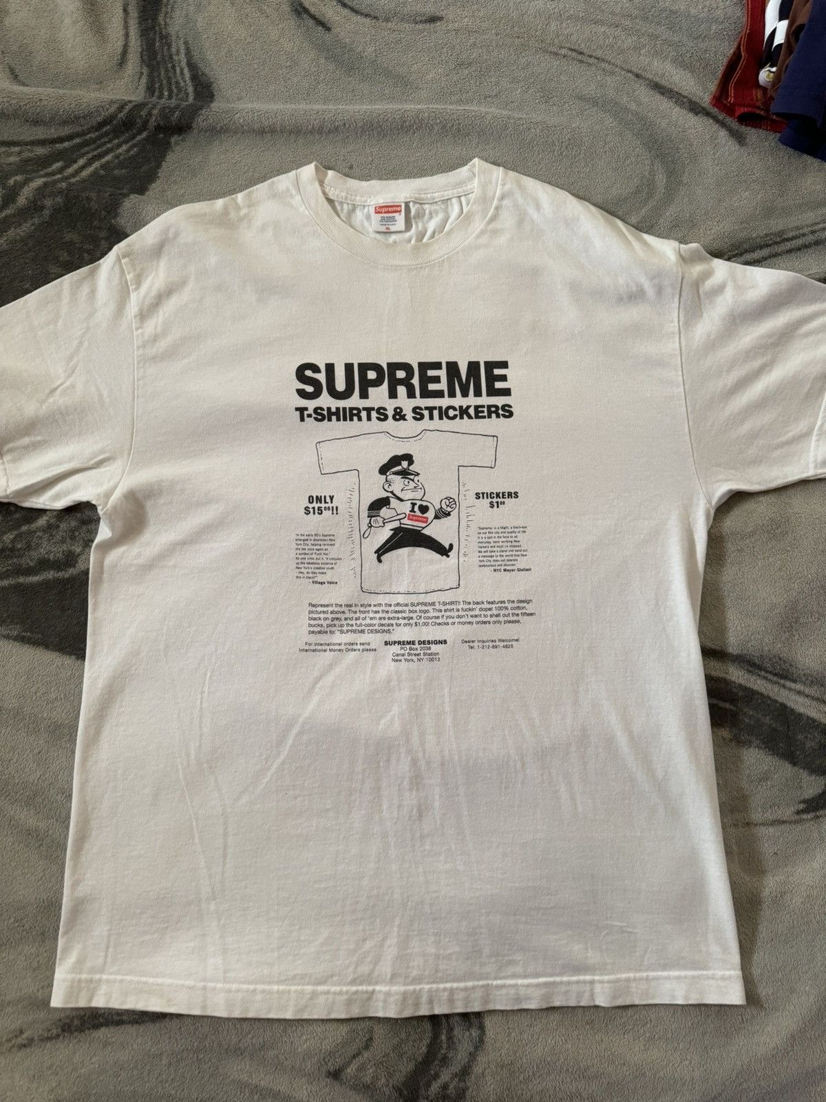 image of Supreme T Shirts And Stickers Tee in White, Men's (Size XL)