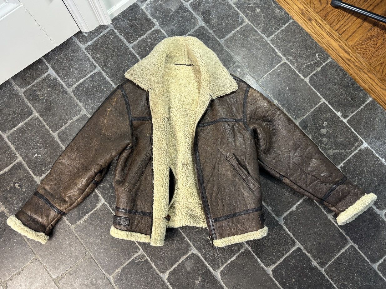 Leather Y2K Shearling Jacket Vintage Bomber Jacket Sheepskin Leather Size US M / EU 48-50 / 2 - 16 Thumbnail