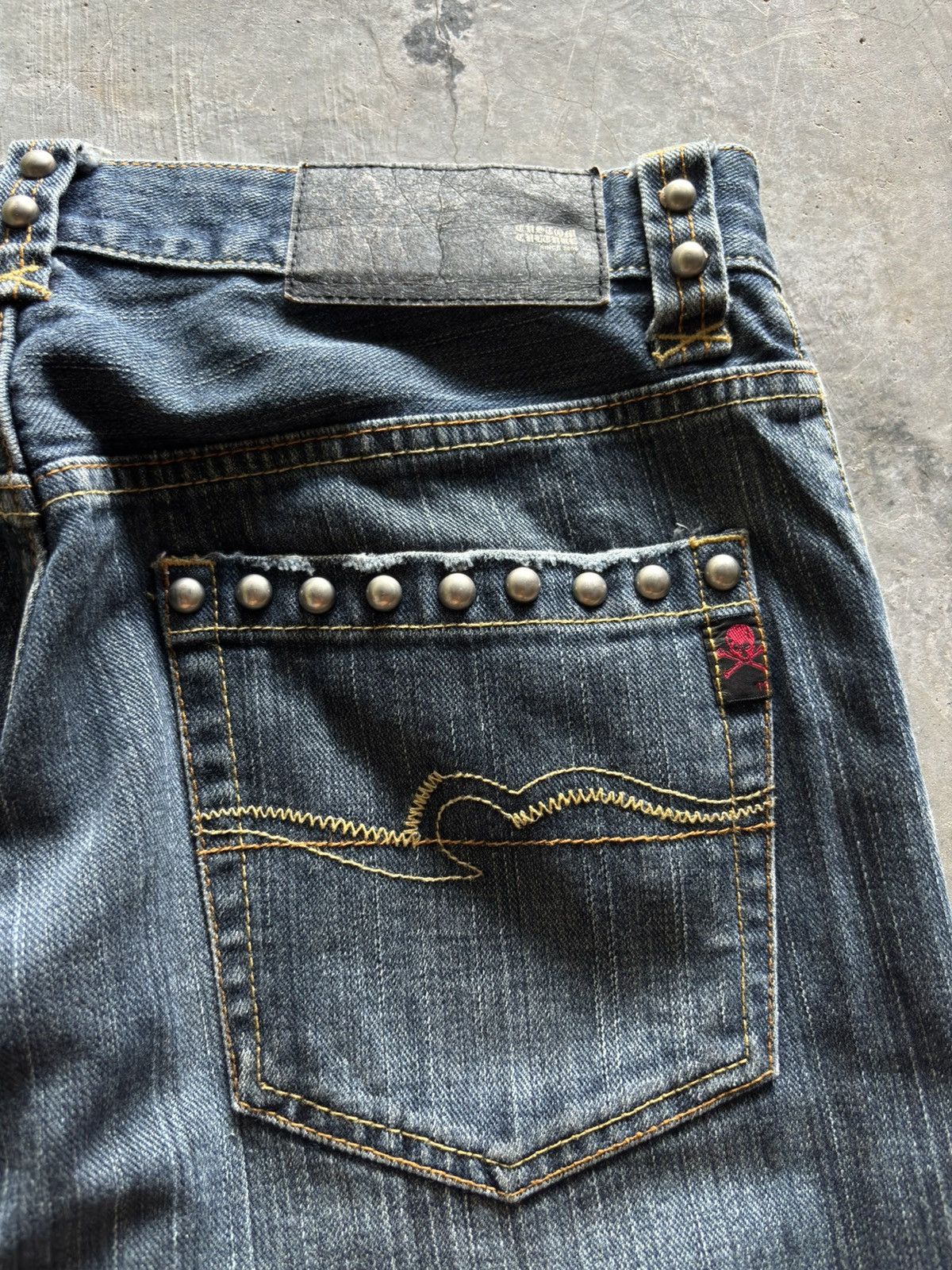 If Six Was Nine CUSTOM CULTURE distressed flare sashiko boro kapital style Size US 30 / EU 46 - 20 Thumbnail