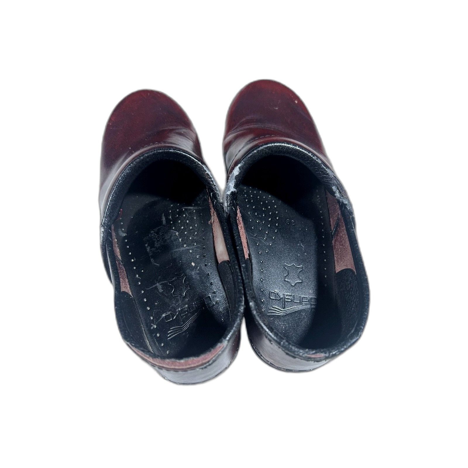 Vintage DANSKO Professional Burgundy Nurse Leather Clogs Shoes Slip Size US 8 / EU 41 - 2 Thumbnail