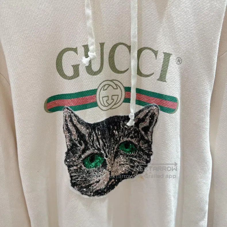 Gucci Gucci Embroidered cat hooded sweatshirt Size US L / EU 52-54 / 3 - 3 Thumbnail