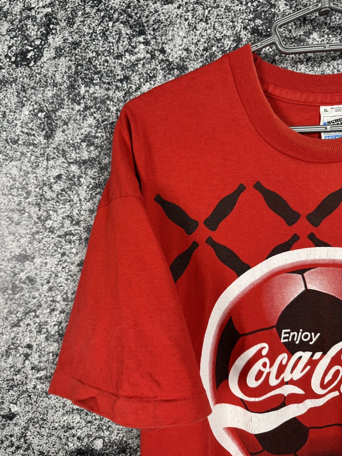 Coca Cola Vintage Coca Cola Euro 1996 England Soccer T-Shirt Enjoy XL Size US XL / EU 56 / 4 - 4 Thumbnail