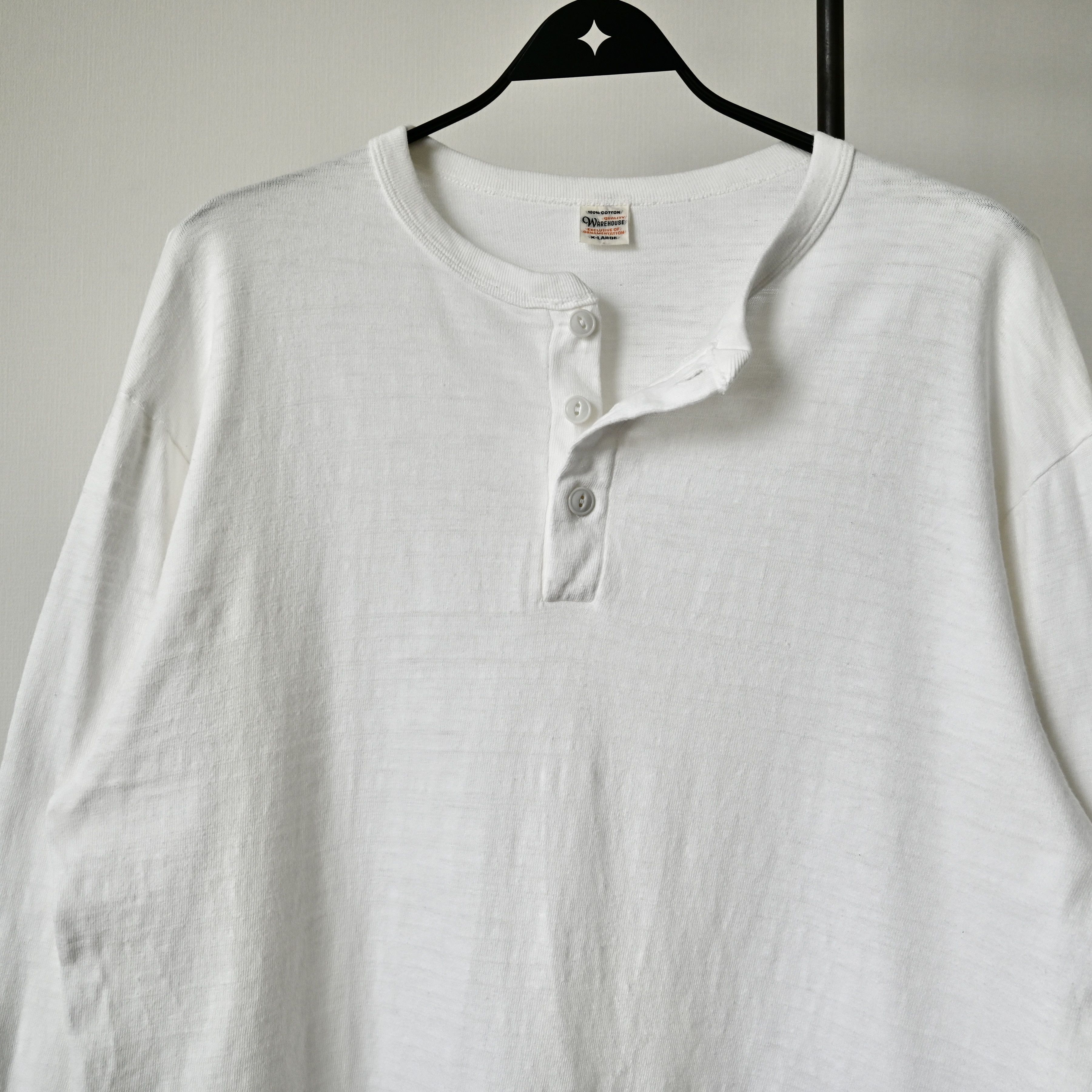 Warehouse Warehouse "shadow border" henley neck t-shirt made in Japan Size US XL / EU 56 / 4 - 5 Thumbnail