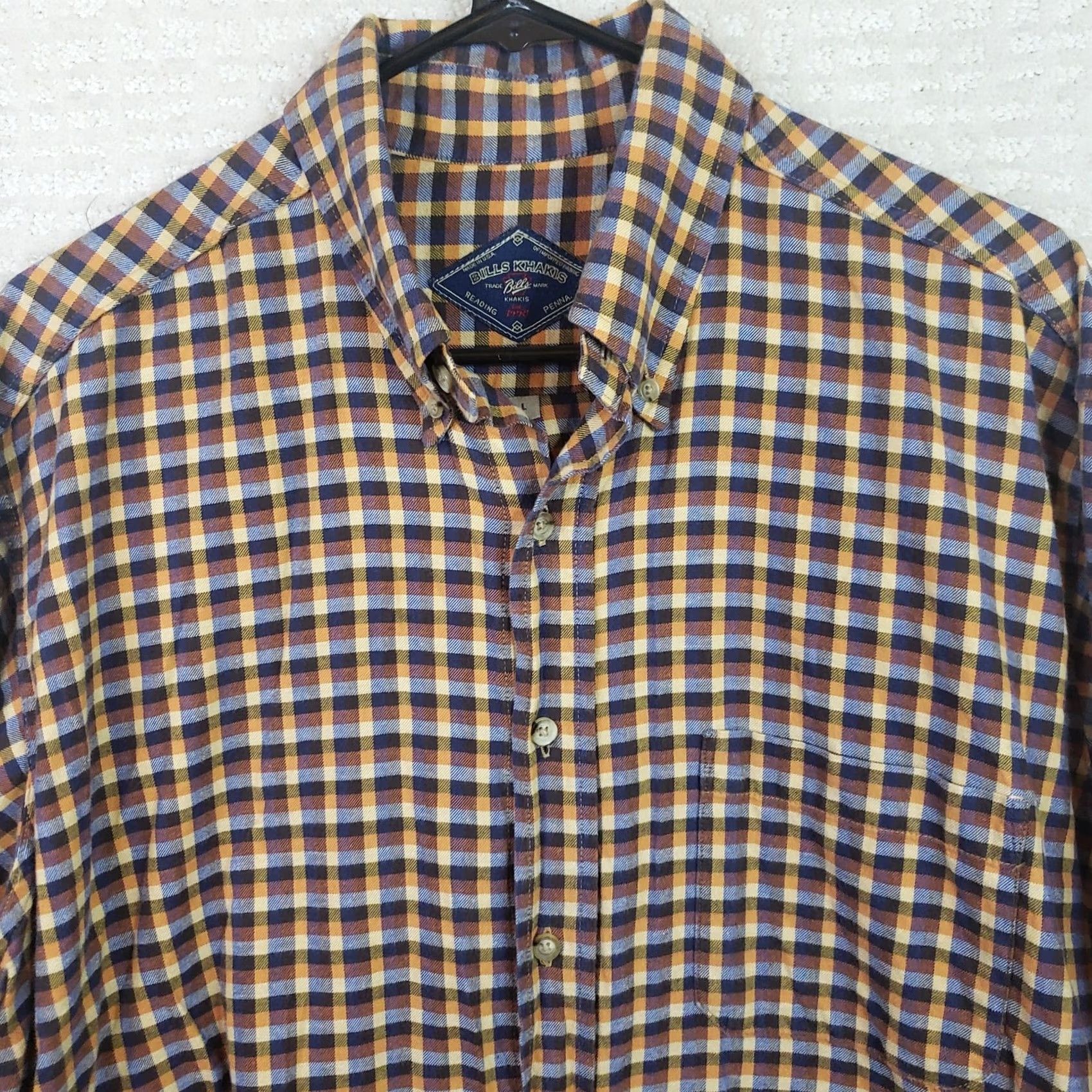 Bills Khakis Bill Khakis Men's Button-Up Shirt Long Sleeve Plaid Multicolor USA Made Flannel L Size US L / EU 52-54 / 3 - 3 Thumbnail