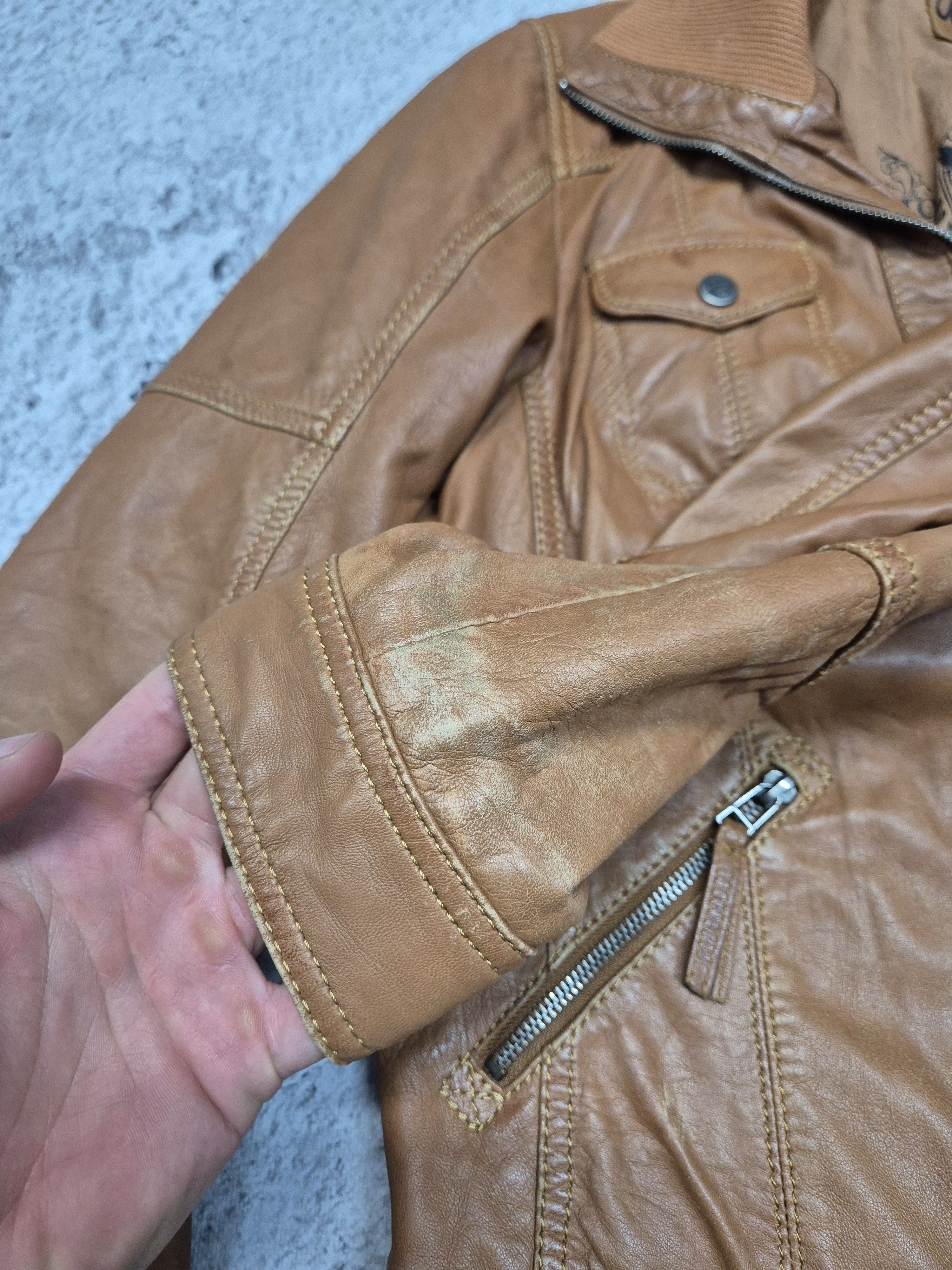 Vintage Vintage Avant Garde Leather Jacket Size L / US 10 / IT 46 - 6 Thumbnail
