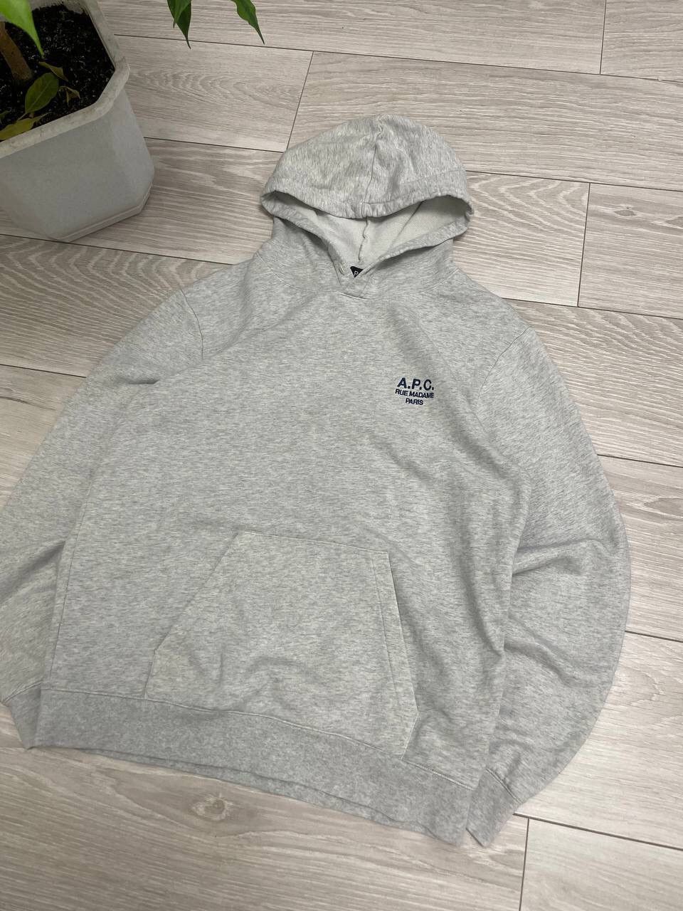 A.P.C. × Vintage A.P.C Basic Logo Grey Hoodie Y2K Size US M / EU 48-50 / 2 - 2 Thumbnail