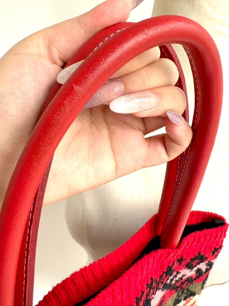 Vivienne Westwood Vivienne Westwood size os Red Nordic knit tote bag Size ONE SIZE - 9 Thumbnail