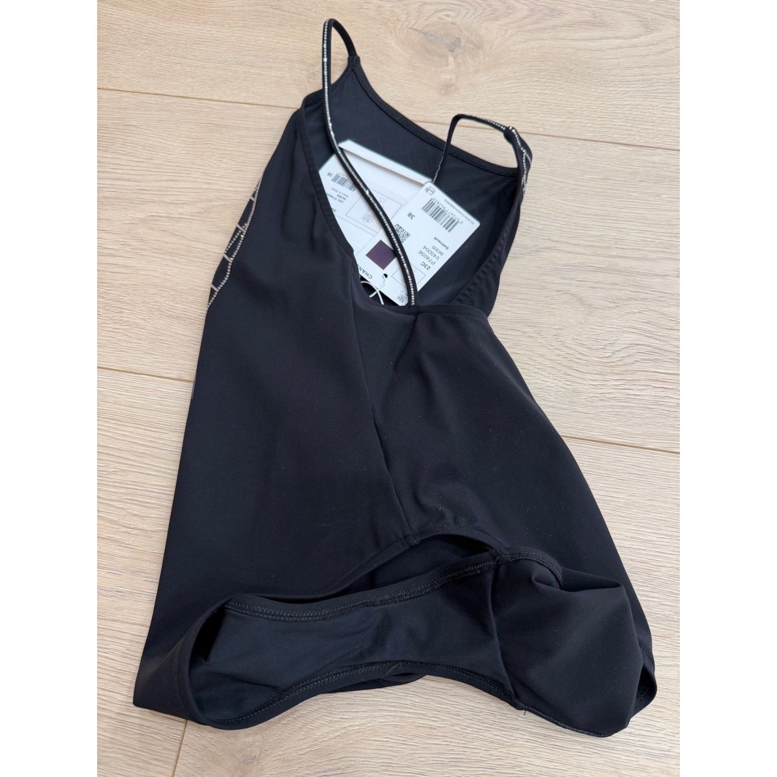 Chanel Chanel 23C Black Crystal CC Logo One Piece Swimsuit 38 Size S / US 4 / IT 40 - 15 Thumbnail