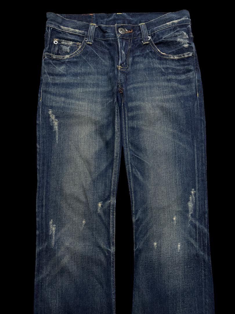Japanese Brand FLARED Blue Blue Japanese Rusty Mudwash Distressed Grunge Size US 28 / EU 44 - 3 Thumbnail