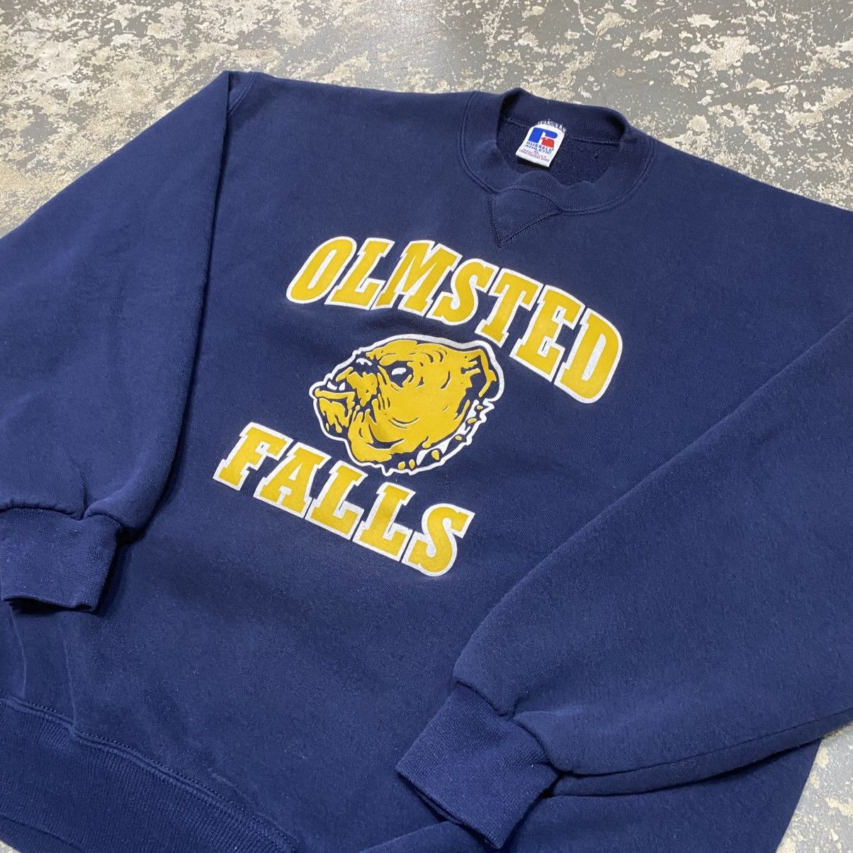 Russell Athletic × Vintage Vintage Russell Athletic Olmsted Falls Navy Boxy Crewneck US Size US XL / EU 56 / 4 - 9 Thumbnail