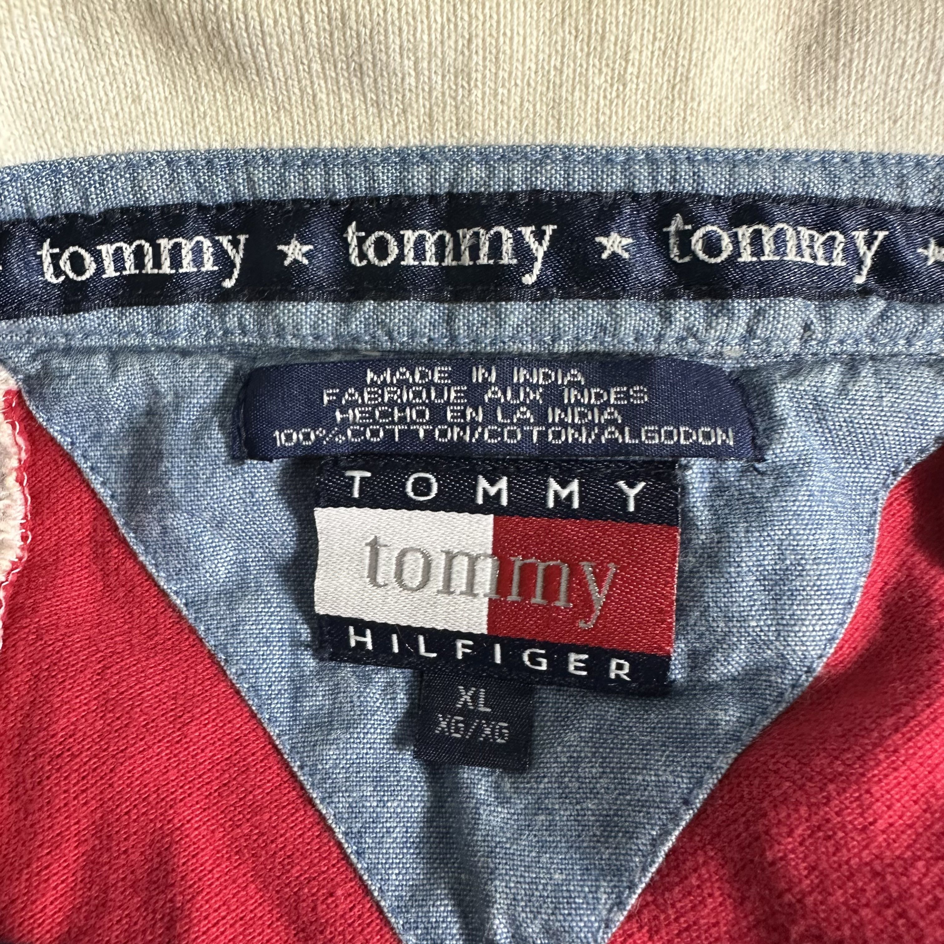 Tommy Hilfiger 🔥RARE🔥Vintage Tommy Hilfiger Stripes Backhit Polo Shirt Size US XL / EU 56 / 4 - 5 Thumbnail