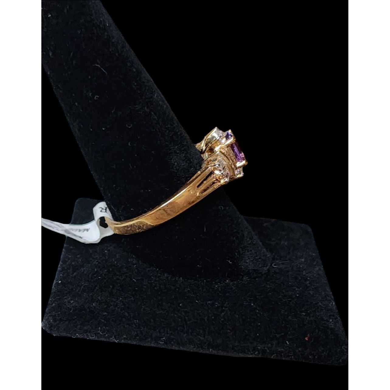 Other Genuine Amethyst & Cubic Zirconia Gold Plate Ring Size 11 Size ONE SIZE - 7 Thumbnail