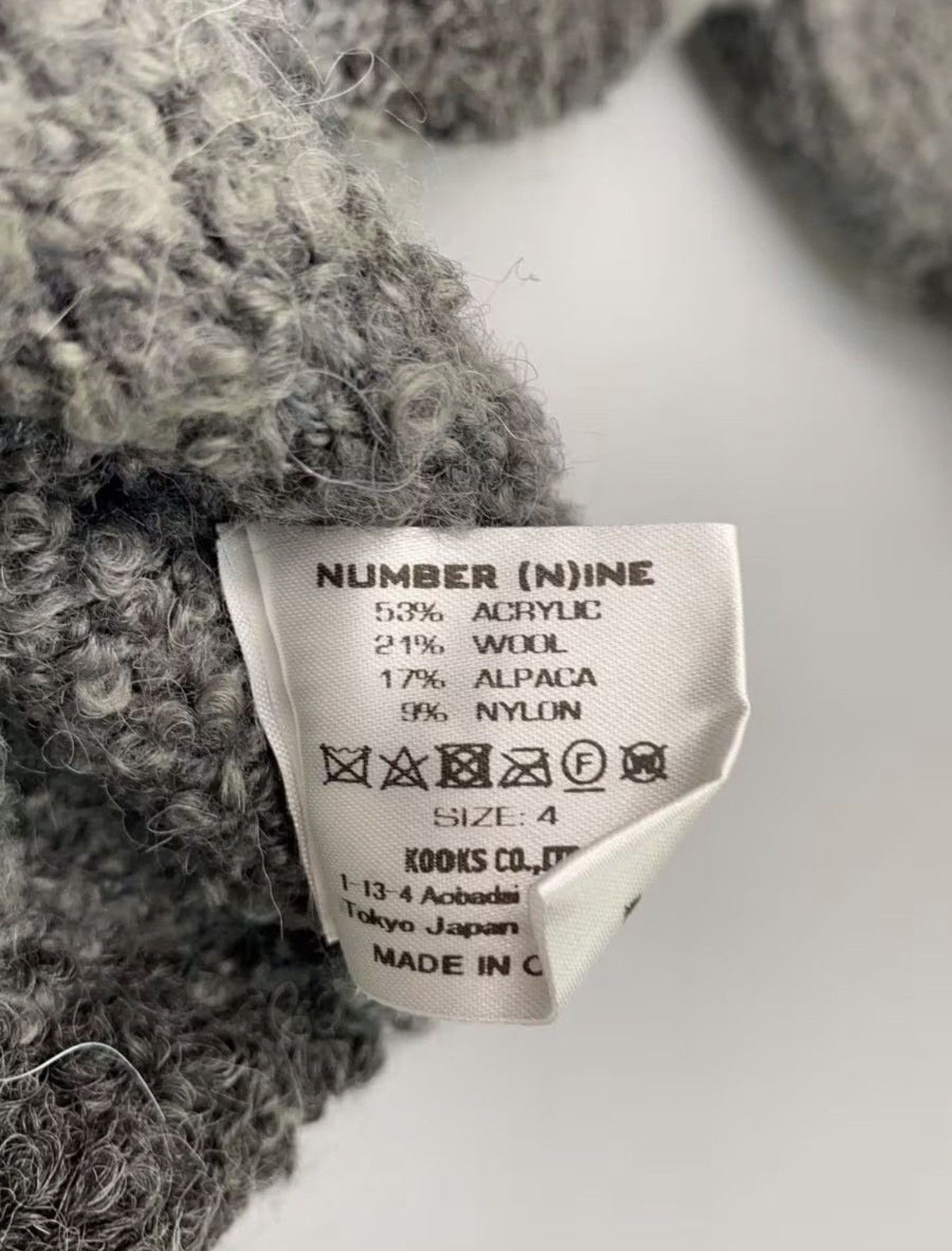 Number (N)ine Cobain Striped Number (N)ine Sweater - Gray Size US L / EU 52-54 / 3 - 5 Thumbnail
