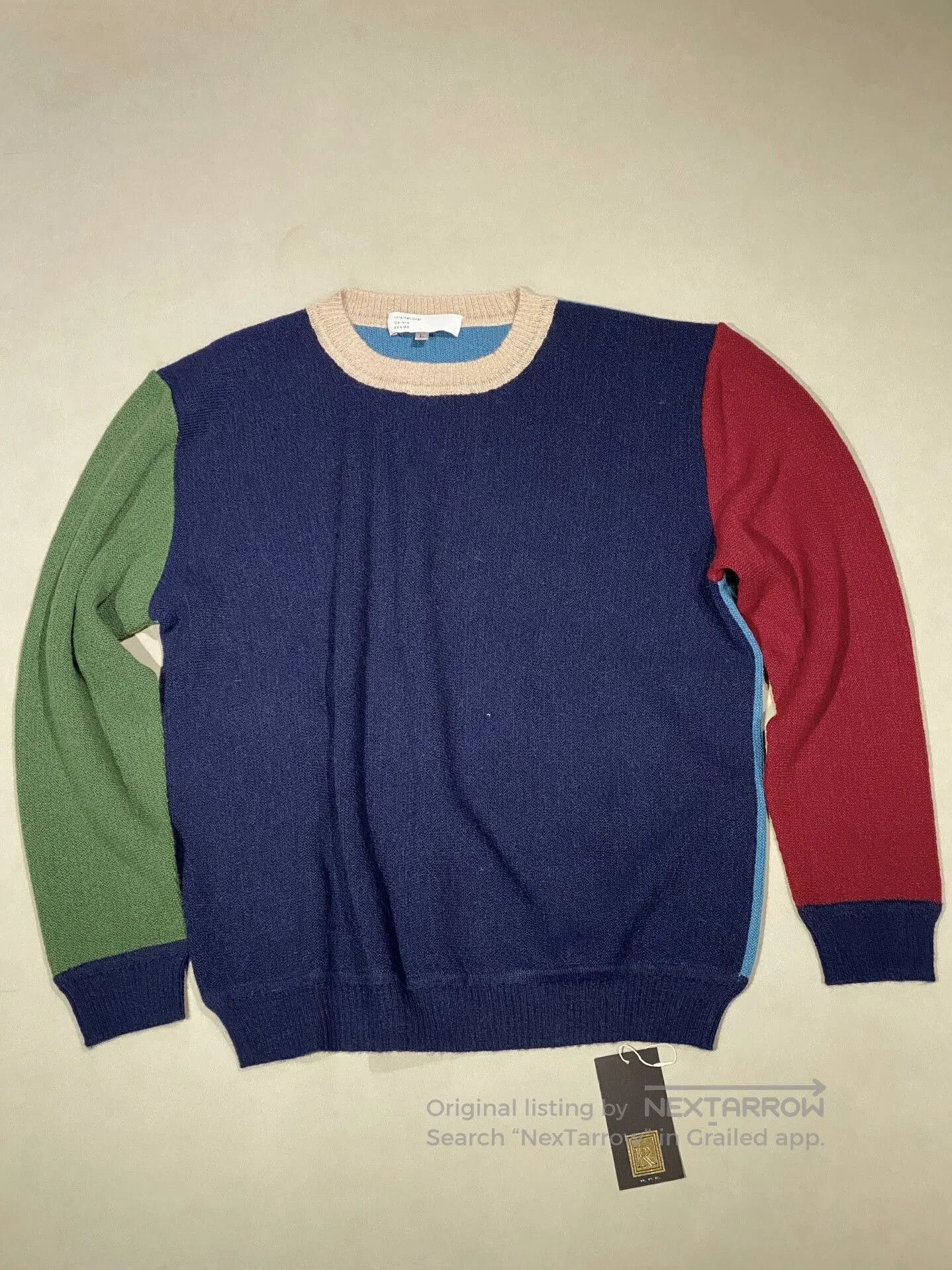 Beams Japan BEAMS x International Gallery Alpaca Color Block Sweater. Size US L / EU 52-54 / 3 - 1 Thumbnail