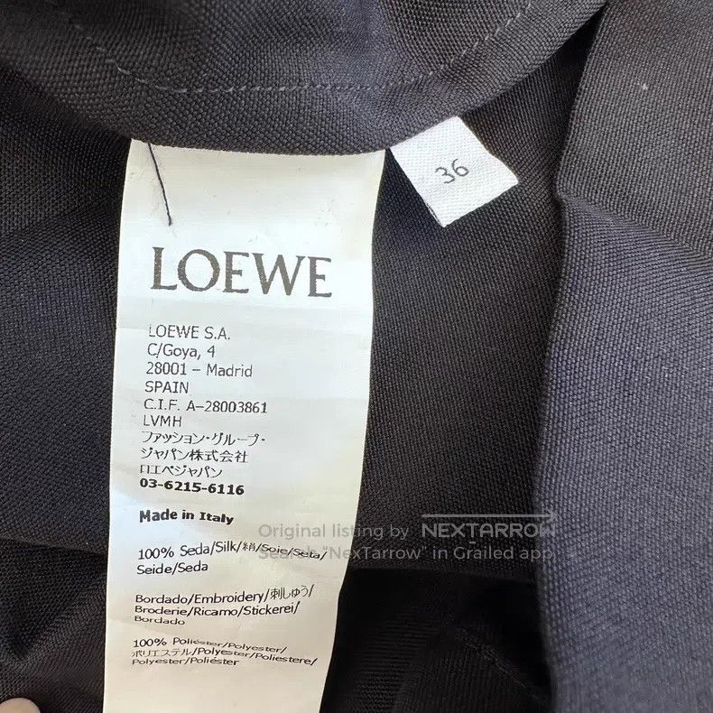 Loewe Loewe Black Pocket Logo Shirt Size XS / US 0-2 / IT 36-38 - 6 Thumbnail