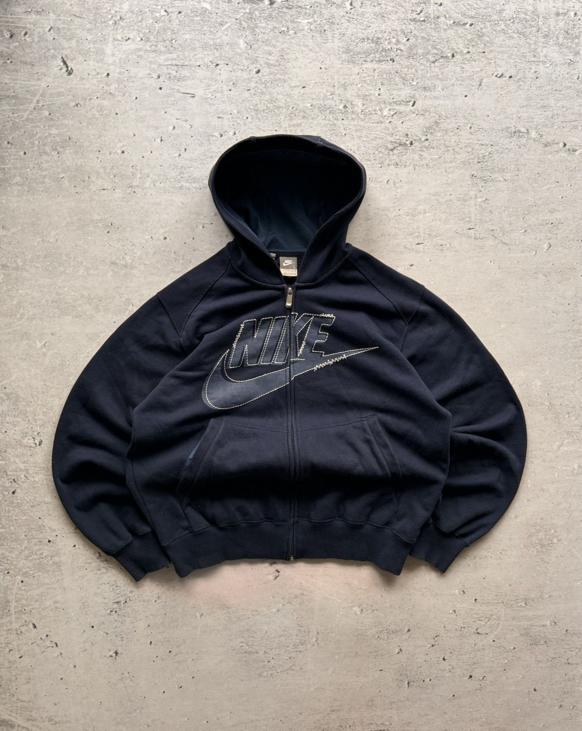 Nike × Vintage NIKE VINTAGE CENTER LOGO OVERSIZE BOXY ZIP HOODIE Size US L / EU 52-54 / 3 - 1 Thumbnail