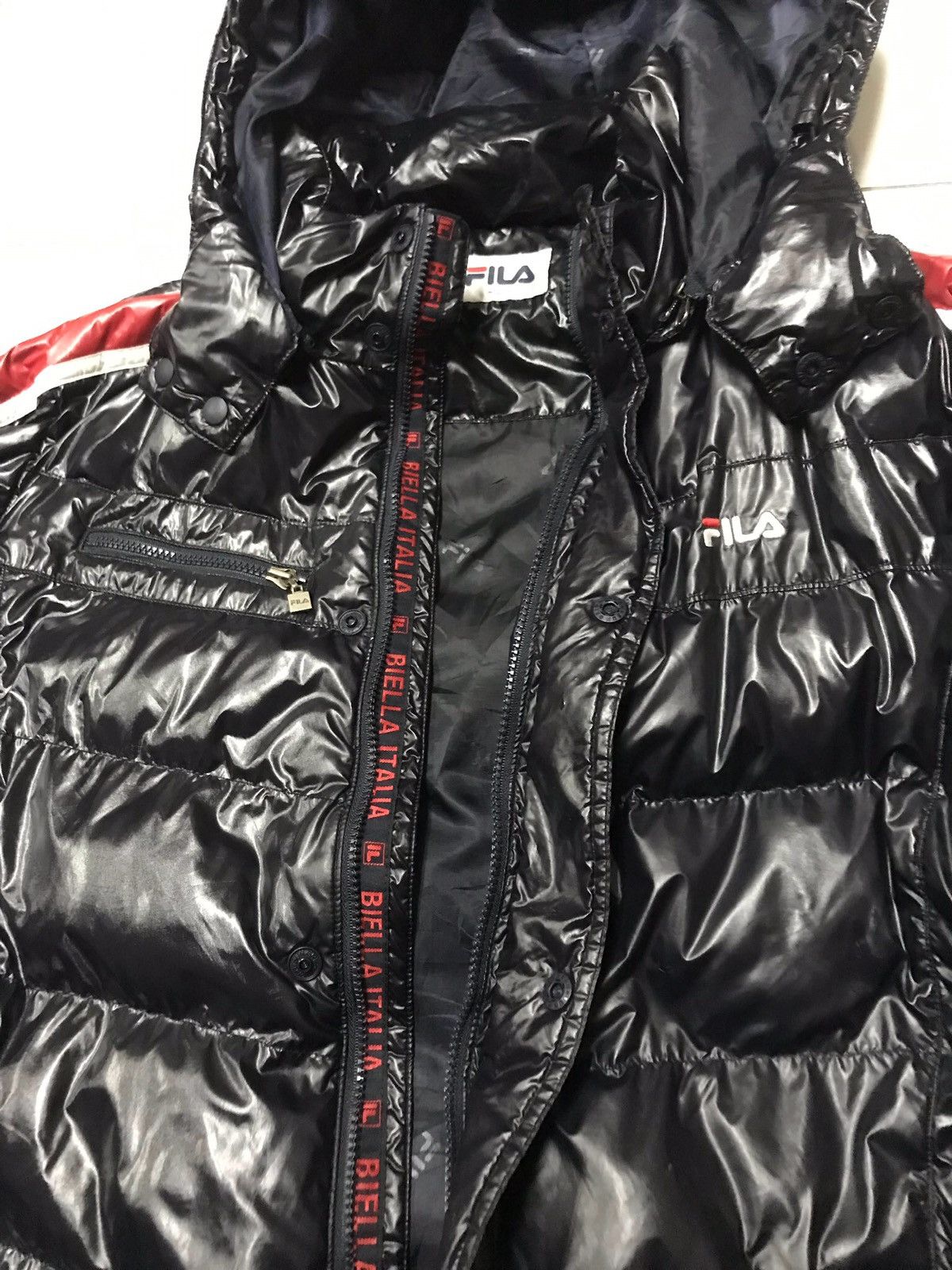 Fila STEAL💥VTG Fila D Italia Down Puffer Shiny Jacket Unisex Size US M / EU 48-50 / 2 - 15 Thumbnail