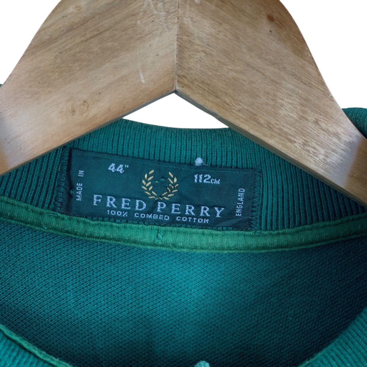 Fred Perry Vintage FRED PERRY Made In England Green Polo Tee Shirt Top Size US M / EU 48-50 / 2 - 7 Thumbnail