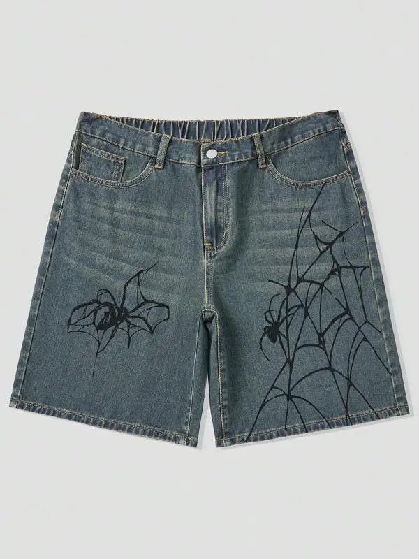 Jean Hazaki x Endo VINTAGE graphic Y2K DRIP denim shorts Size US 34 / EU 50 - 7 Thumbnail