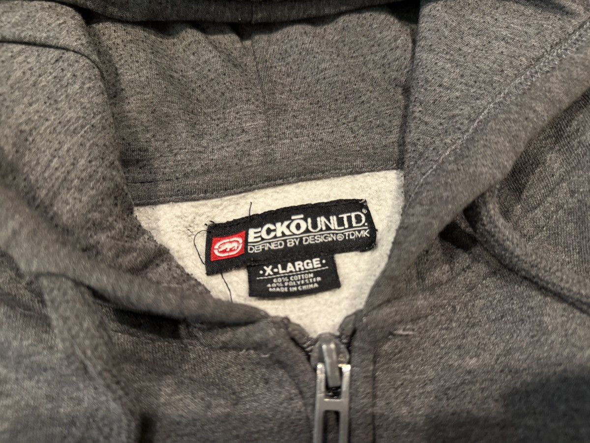 Ecko Unltd. Vintage Ecko Unltd - Gray Y2K Hoodie Zip Up Embroidered Size US XL / EU 56 / 4 - 3 Thumbnail
