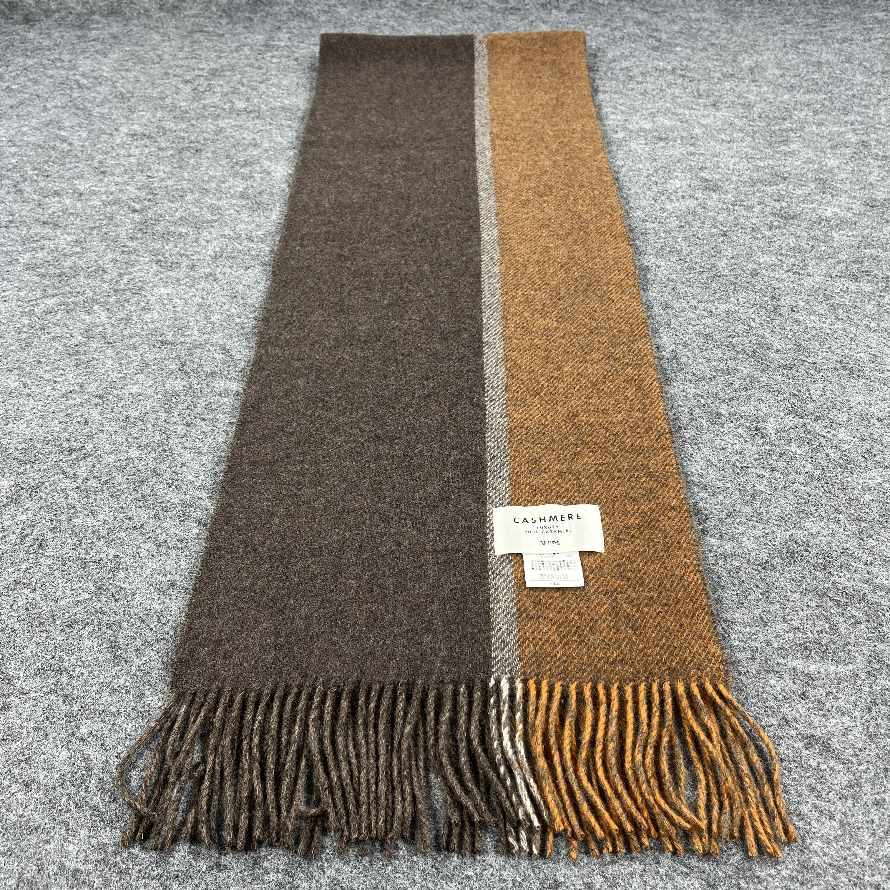SHIPS × Vintage Ships Cashmere Scarf / Muffler / Neckwear T1007 Size ONE SIZE - 1 Thumbnail