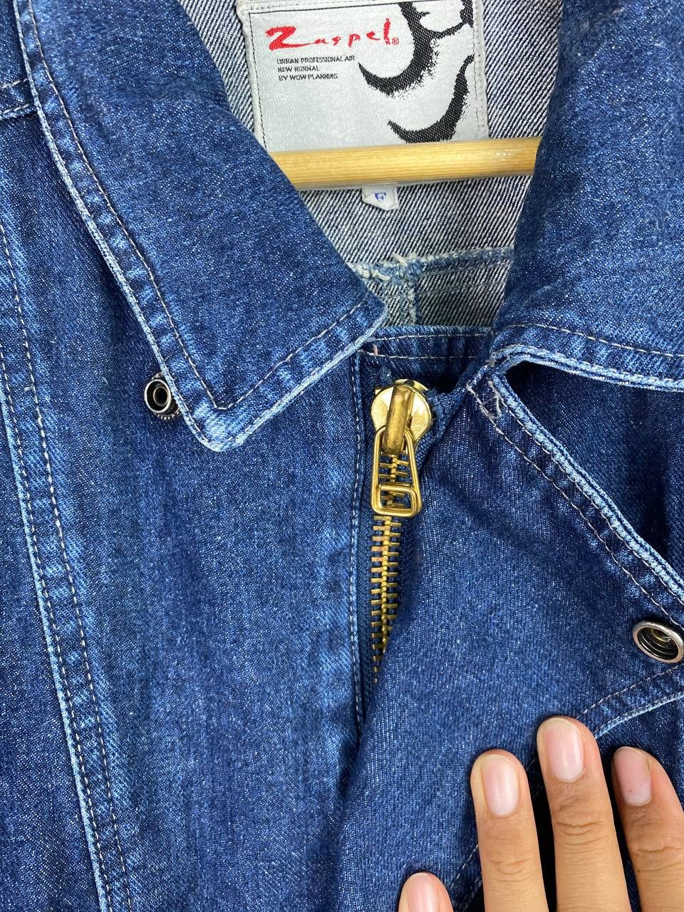 Japanese Brand vintage japanese brand denim jacket bomber style Size US XXL / EU 58 / 5 - 5 Thumbnail