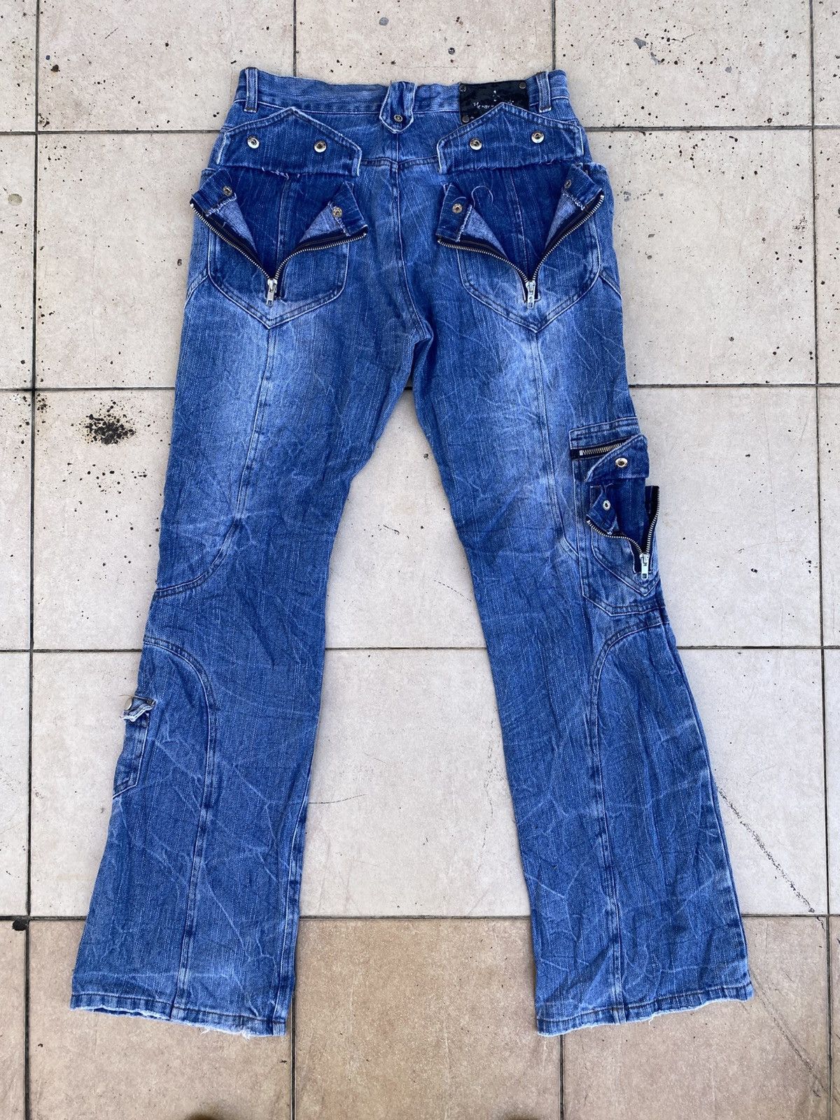 Designer × KMRii Berning Sho Flared Jeans Size US 30 / EU 46 - 5 Thumbnail