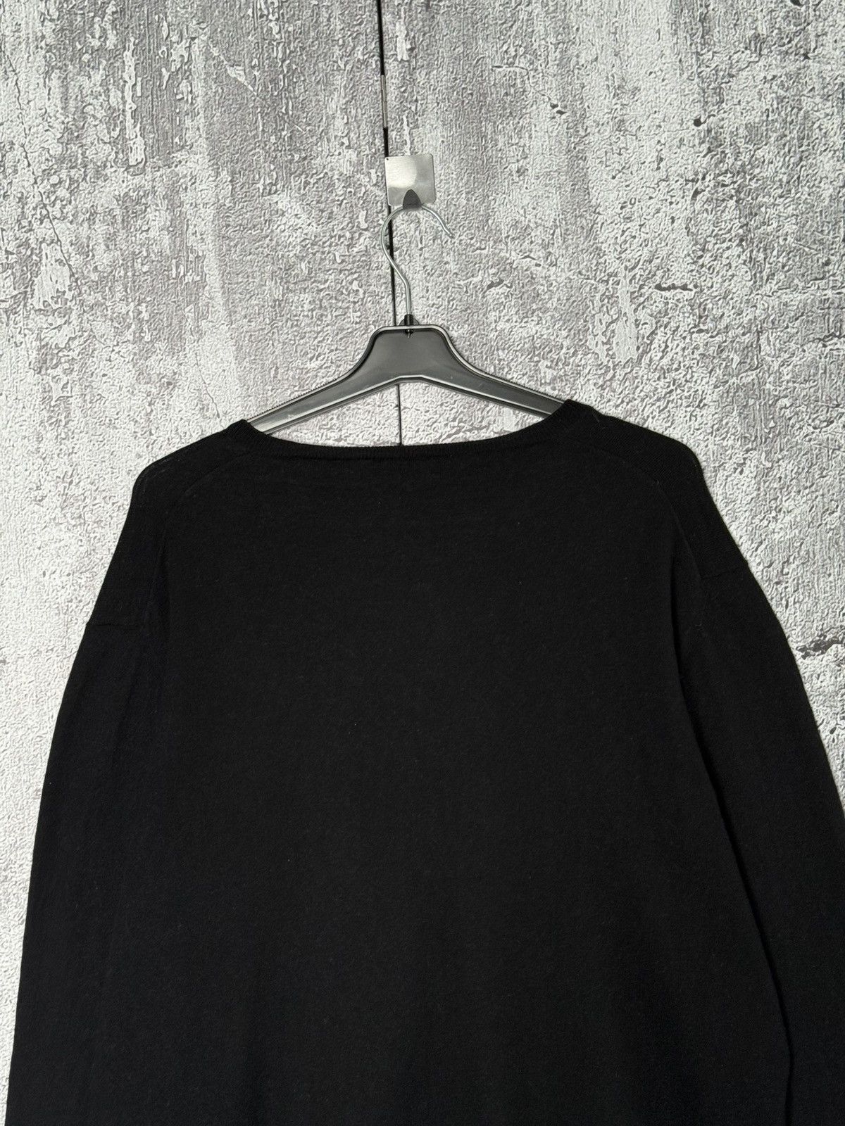 Prada Prada Milano Black V-Neck Sweater Cotton & Cashmere Jumper Size US L / EU 52-54 / 3 - 8 Thumbnail