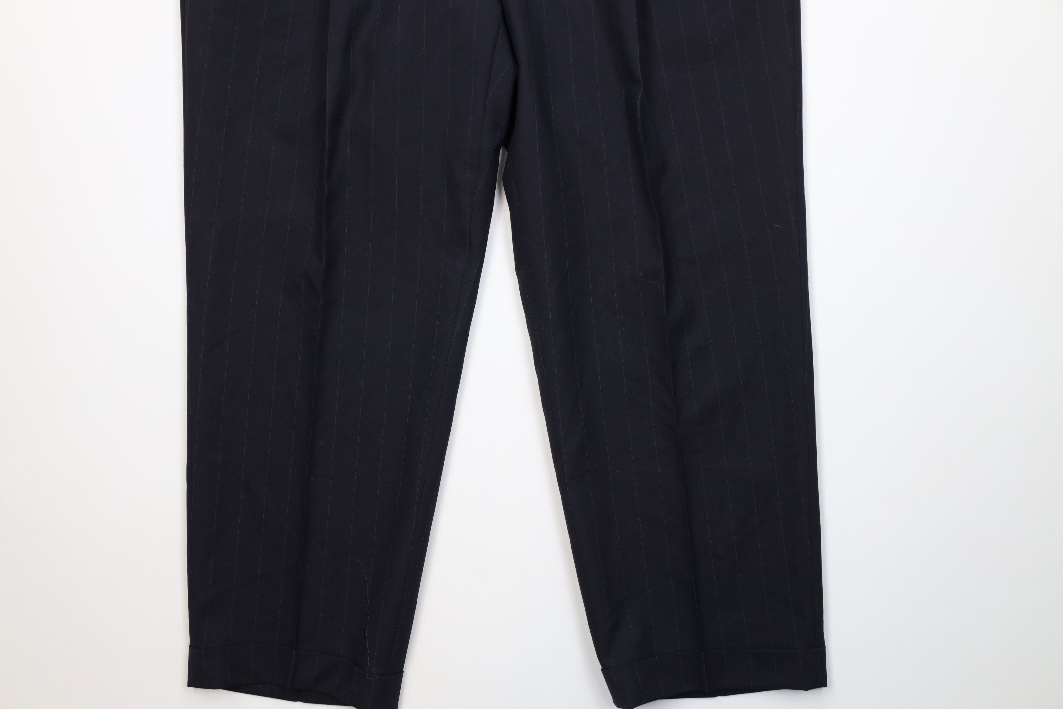 Vintage 90s Streetwear 2 Piece Super 100s Wool Striped Suit