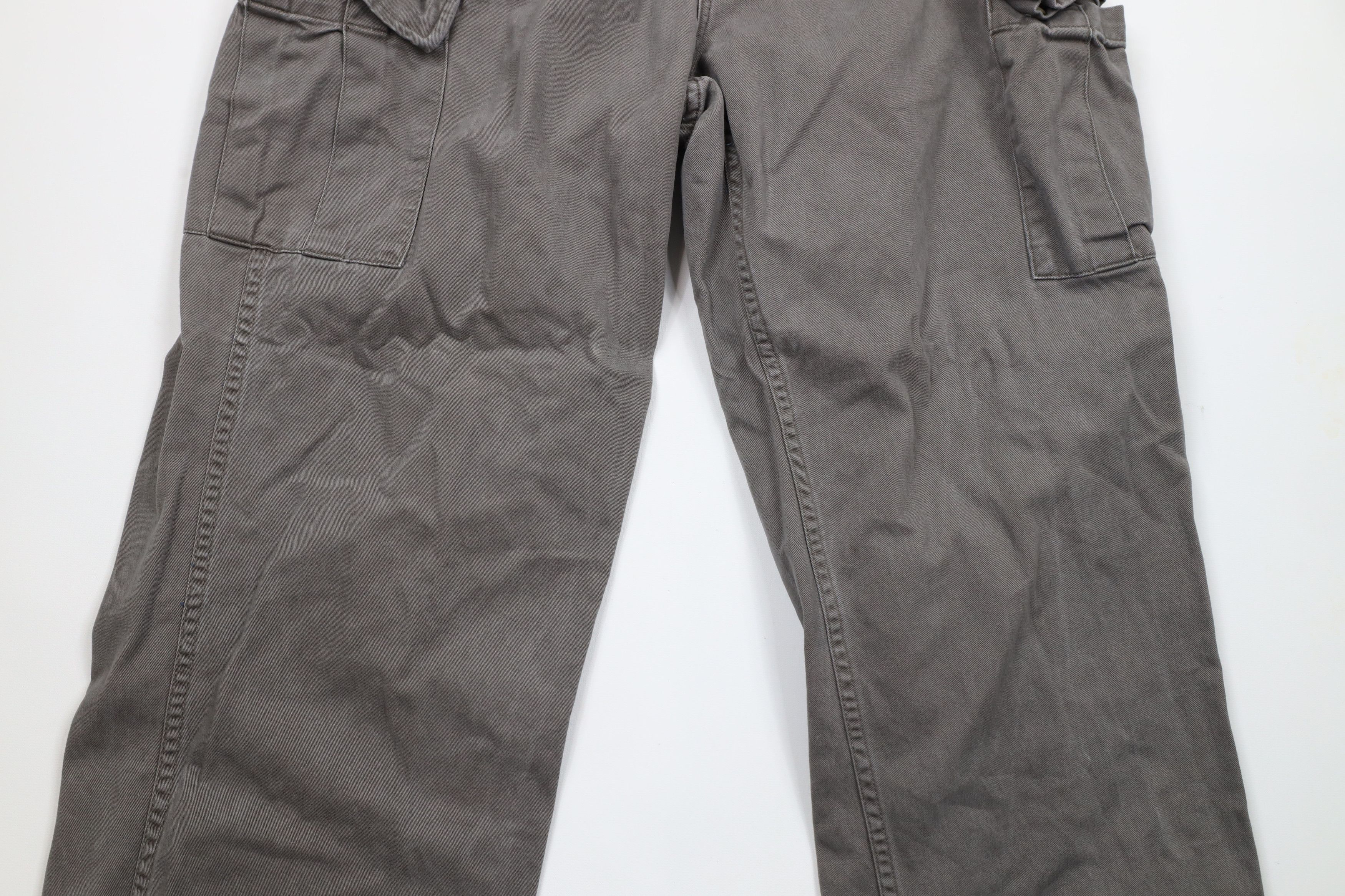 Cabelas × Vintage Vintage Cabelas Wide Leg Military Cargo Pants Gray Cotton Size US 36 / EU 52 - 5 Thumbnail