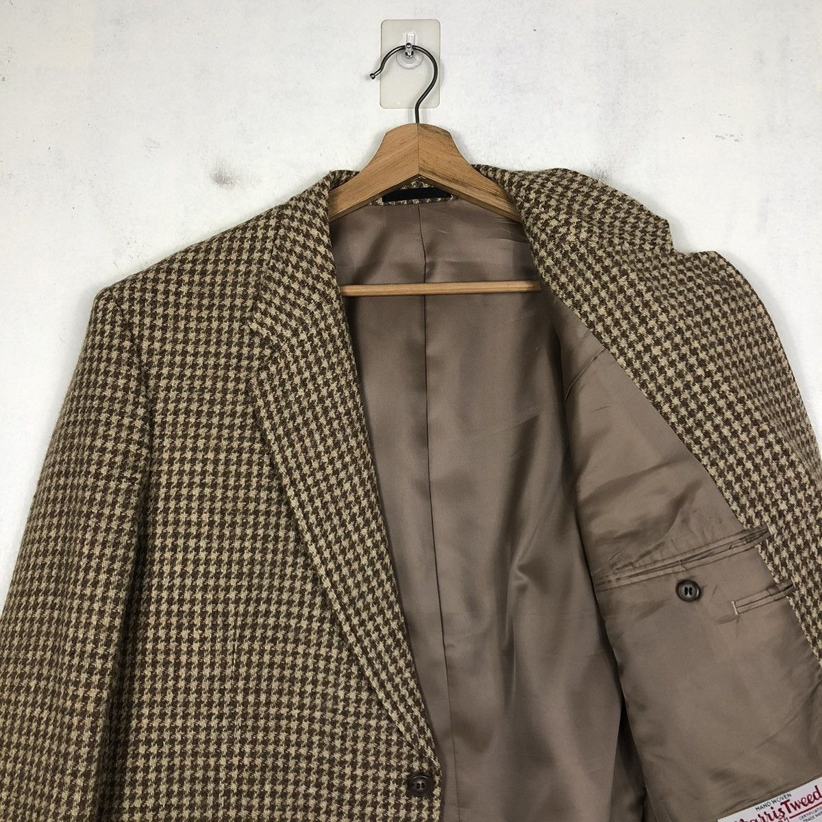 Harris Tweed 📌VINTAGE DOUBLE BREAST WOOL HARRIS TWEED HERRINBONE Size US M / EU 48-50 / 2 - 13 Thumbnail