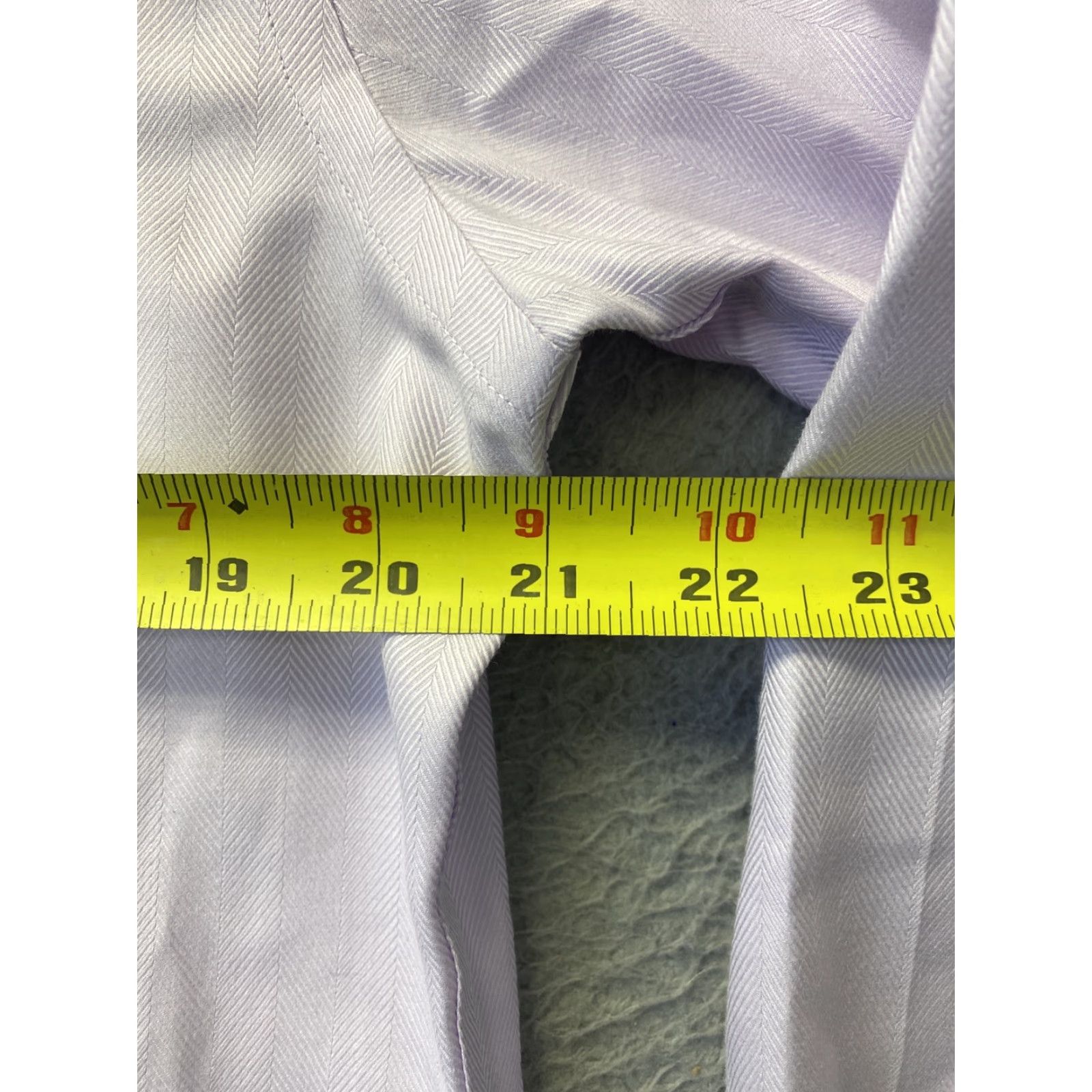 Jos. A. Bank Jos. A. Bank Men's Dress Shirt Long Sleeve Cotton 16 Lavender Solid Business Formal Wedding Size 42R - 6 Thumbnail