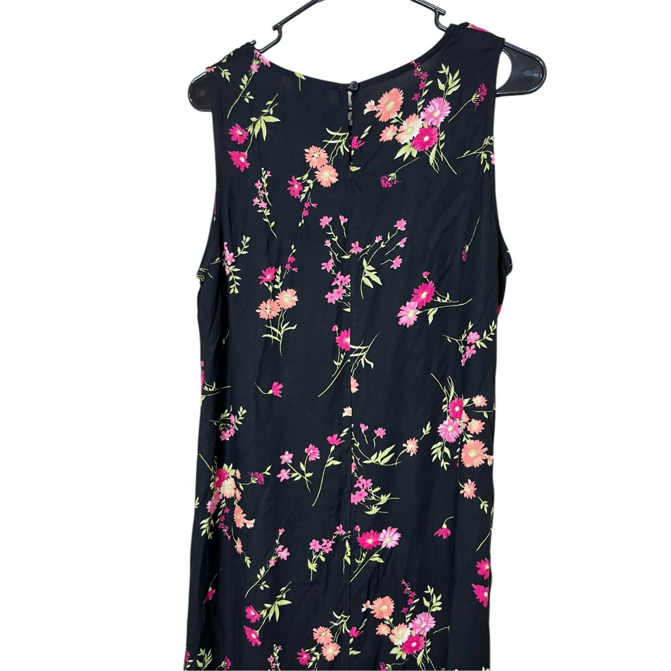Other Vintage Studio Ease 90s Black Floral Print Maxi Dress Size 10 Size L / US 10 / IT 46 - 6 Thumbnail