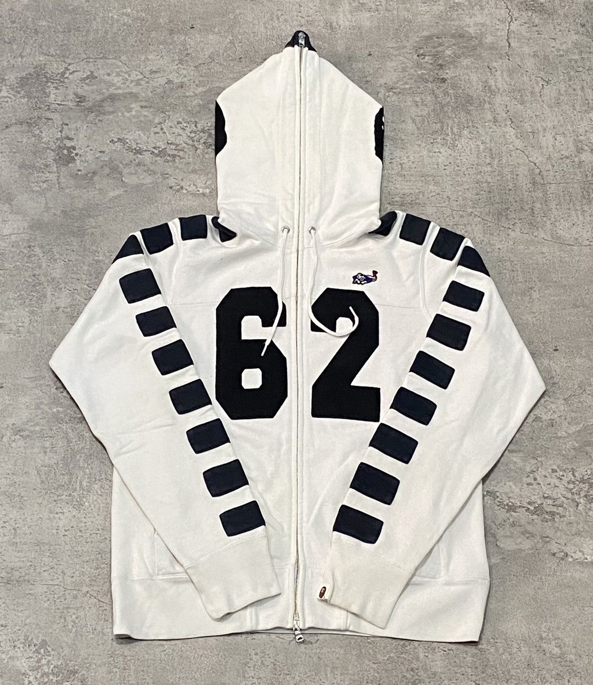 Bape Bape White Full Zip Hoodie Football Size US M / EU 48-50 / 2 - 1 Thumbnail