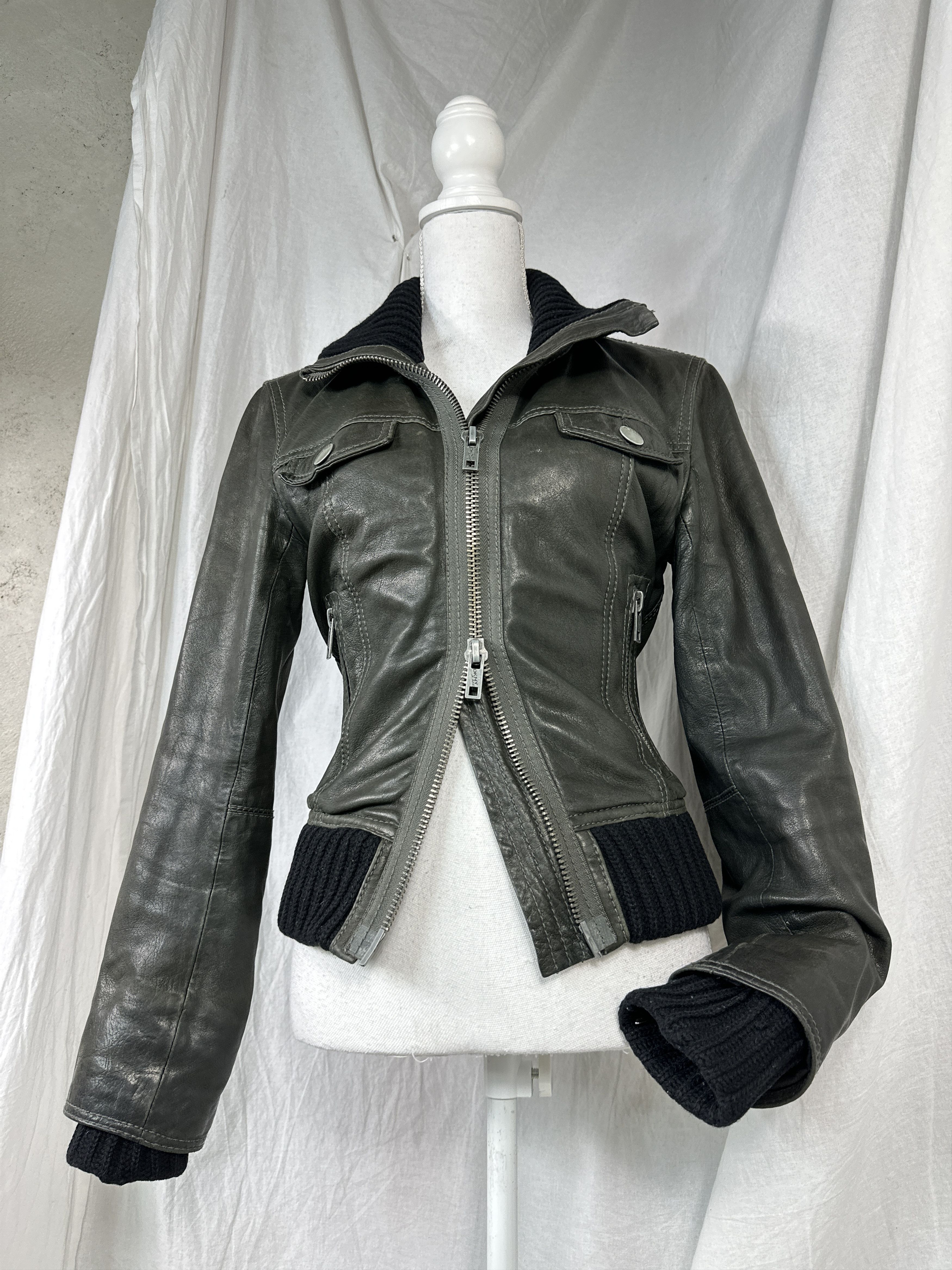 DKNY × Vintage Vintage DKNY Donna Karan New York Leather Blouson Jacket Size US S / EU 44-46 / 1 - 8 Thumbnail