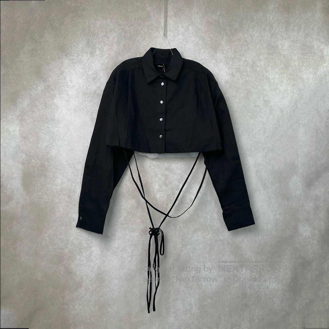 WE11DONE WE11DONE Strappy cropped shirt| Size L / US 10 / IT 46 - 2 Thumbnail
