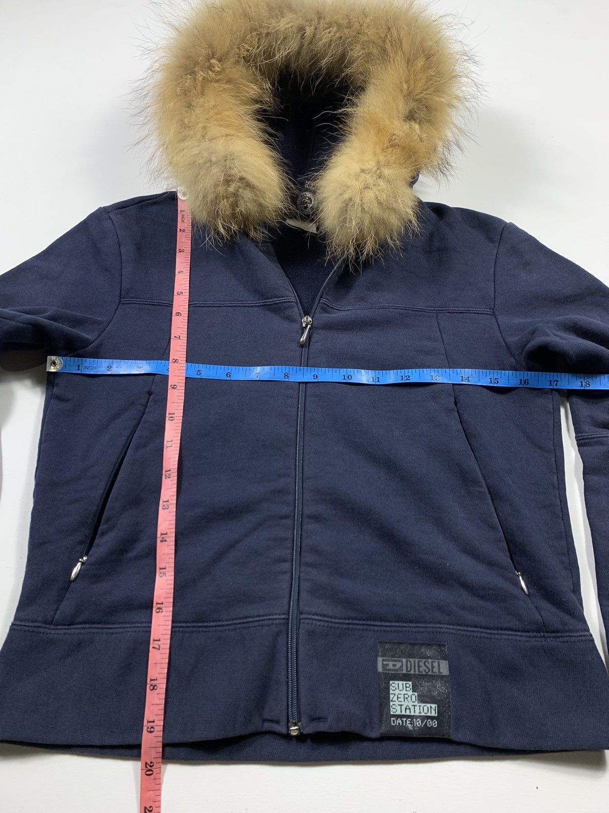 If Six Was Nine × Japanese Brand × Le Grande Bleu (L.G.B.) Diesel Croped Faux Fur Zip Hoodie y2k Style Size US S / EU 44-46 / 1 - 7 Thumbnail