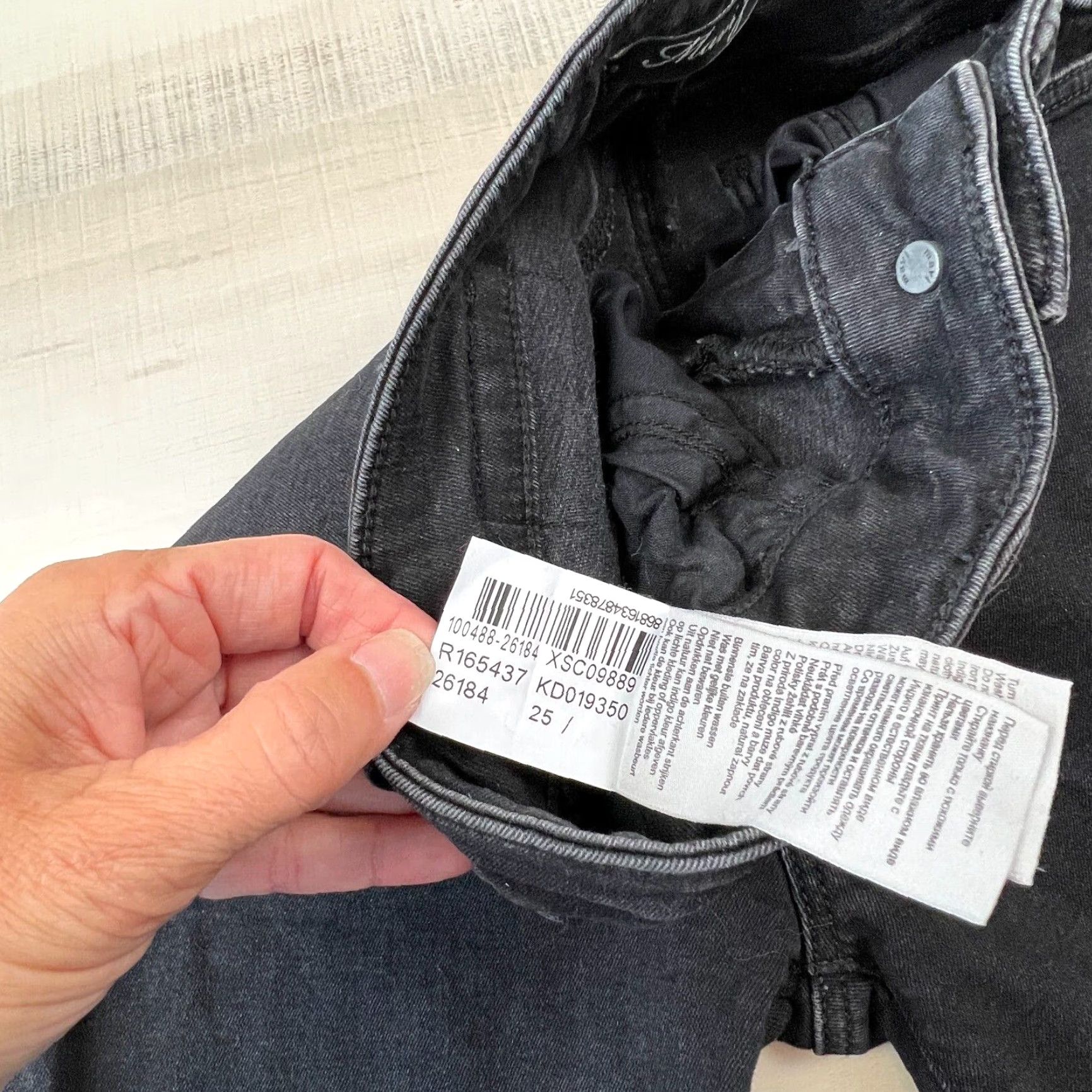 Mavi Mavi Womens Jeans 25 Anika Crop Flare Black Denim Frayed Edges Mid Rise Size 42" / US 20 - 7 Thumbnail